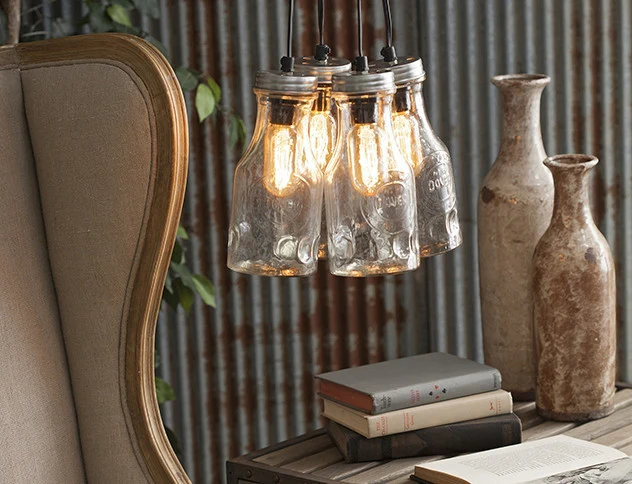 Catoosa Glass Bottle Cluster Pendant Light - Image 2