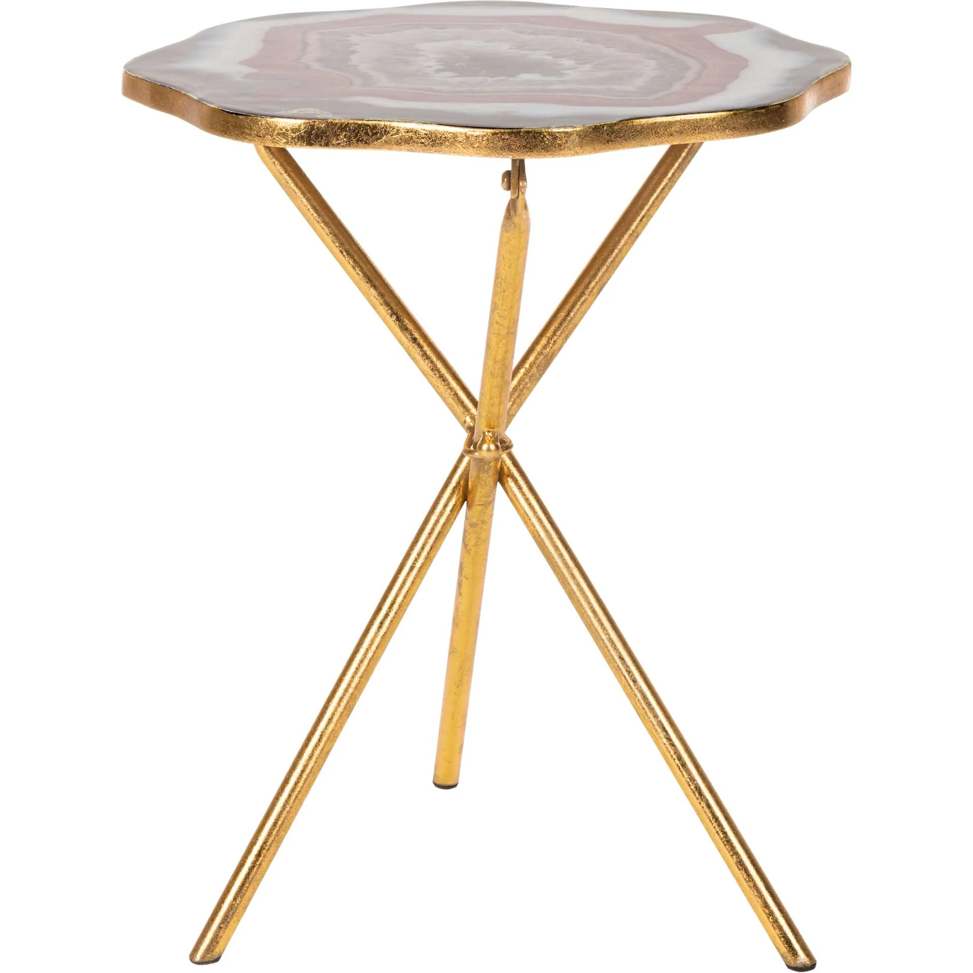 Cecilia Faux Agate Side Table Multi Blue/Maroon/Gold - Image 2
