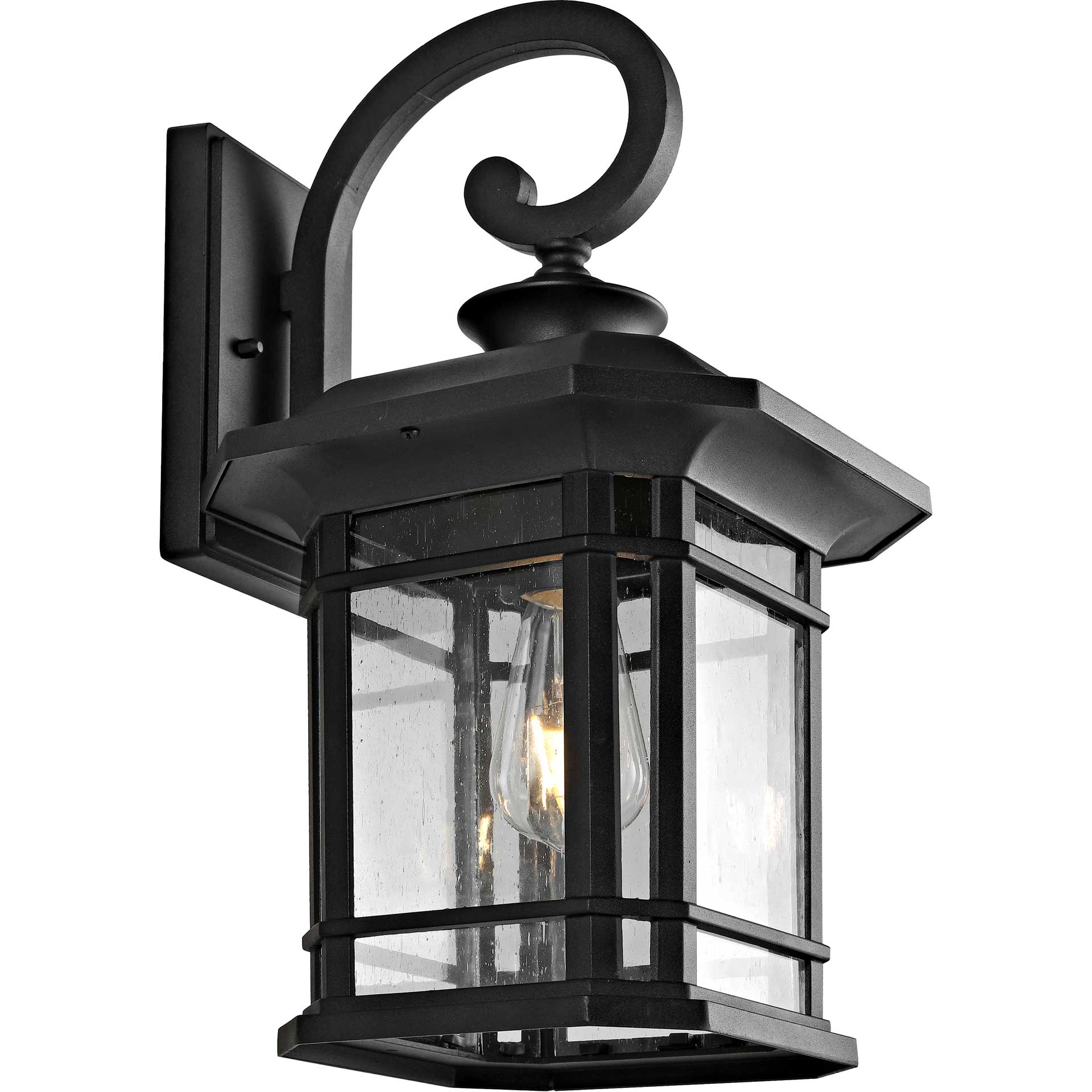 Cedric Outdoor Wall Lantern Black - Image 2