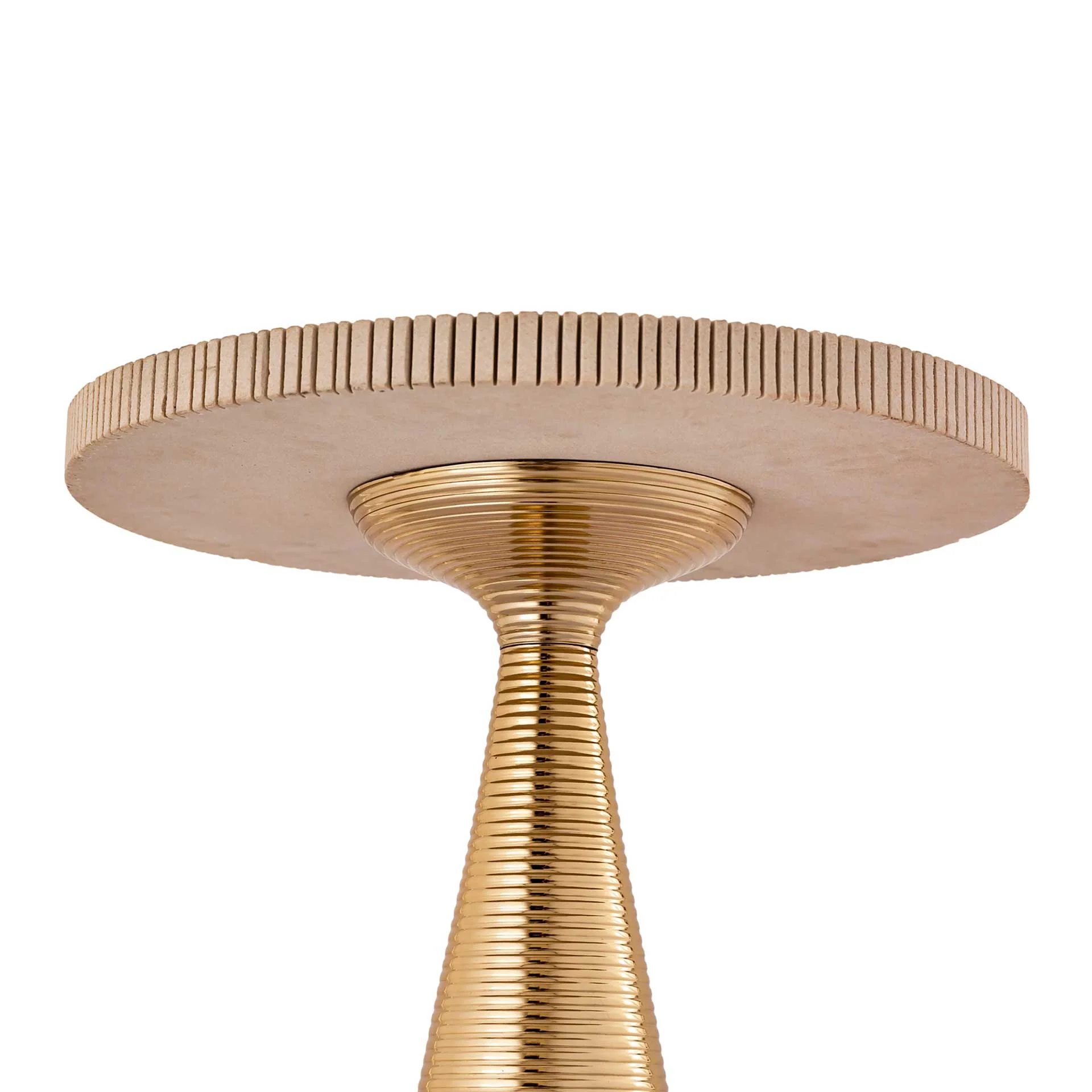 Celine Ribbed Side Table Gold - Image 6