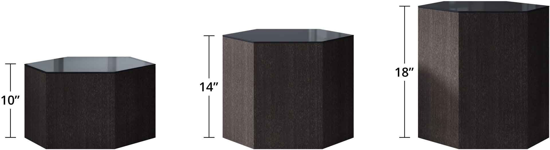 Centre Occasional Table Asphalt Glass/Gray Oak - Image 5