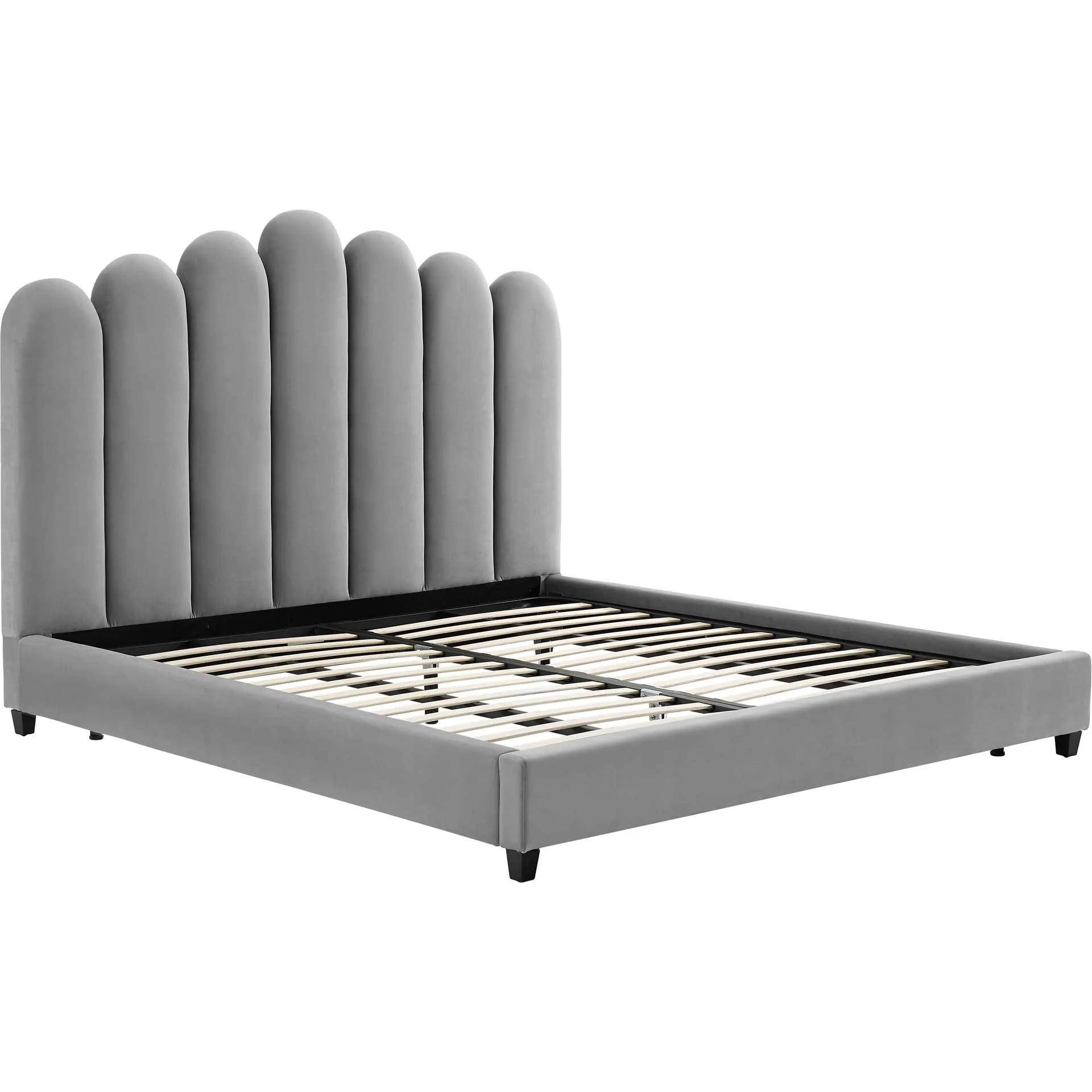 Cesta Velvet Bed Gray - Image 3