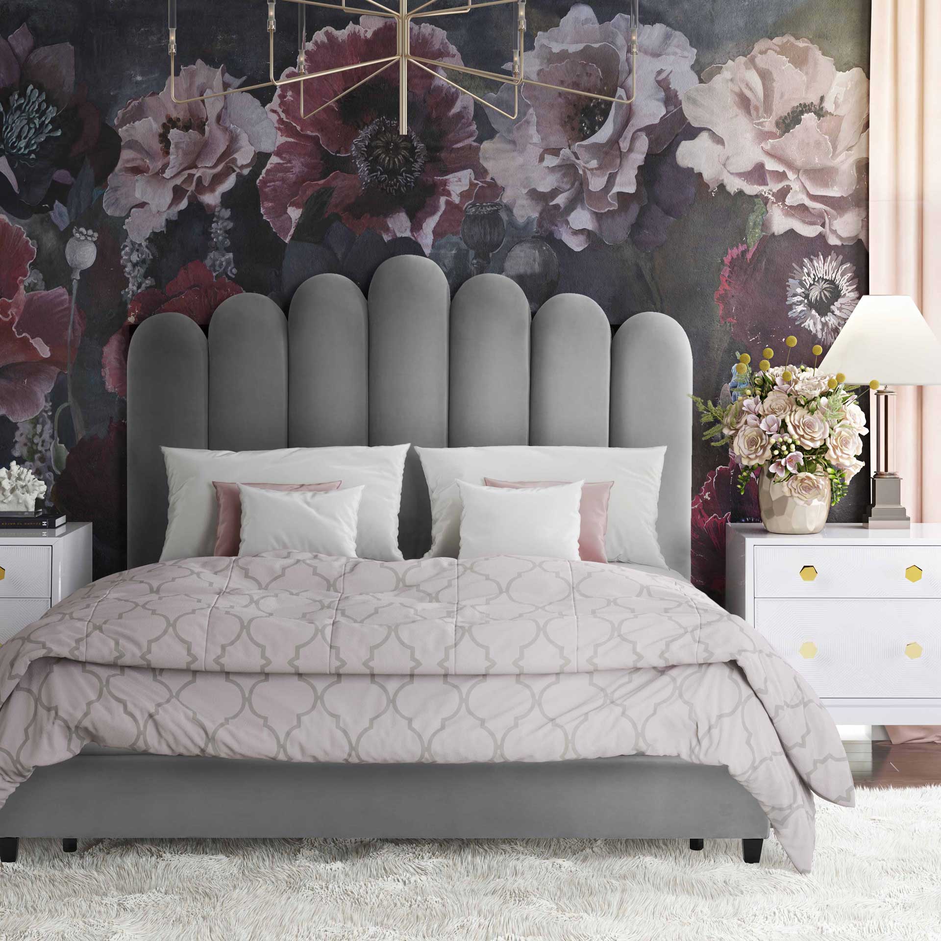 Cesta Velvet Bed Gray - Image 7