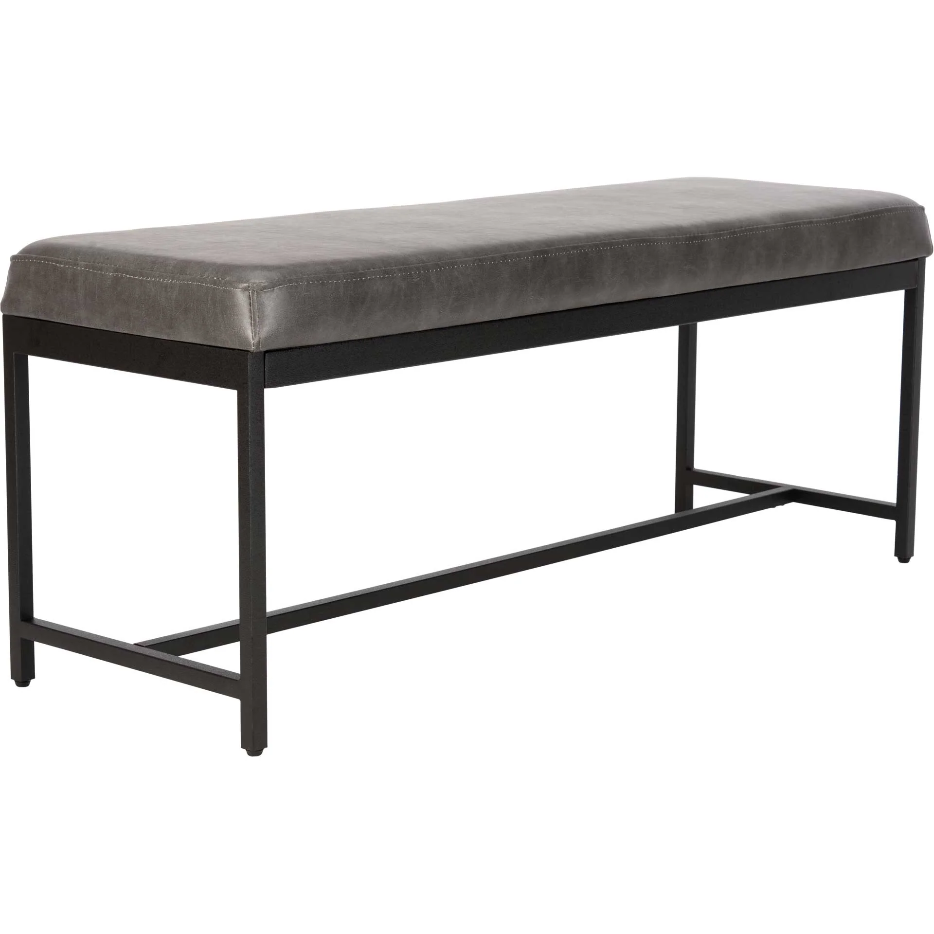 Chamonix Faux Leather Bench Gray - Image 2