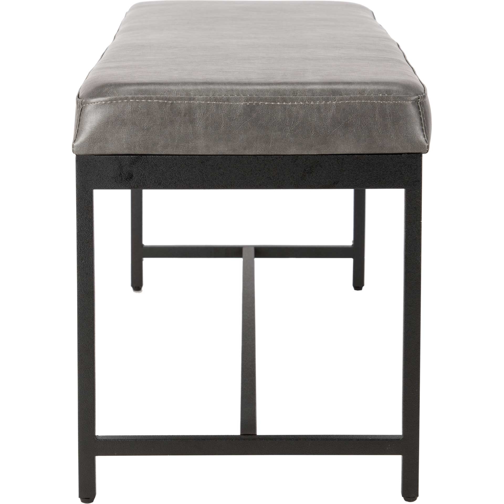 Chamonix Faux Leather Bench Gray - Image 3