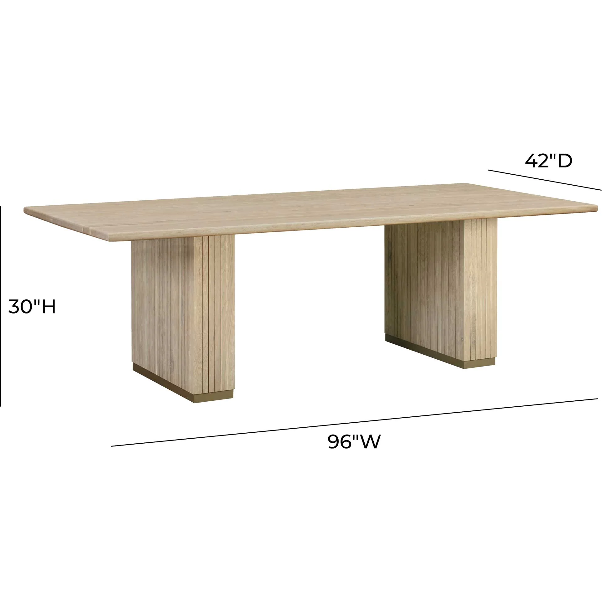 Chance Ash Wood Rectangular Dining Table Natural - Image 6