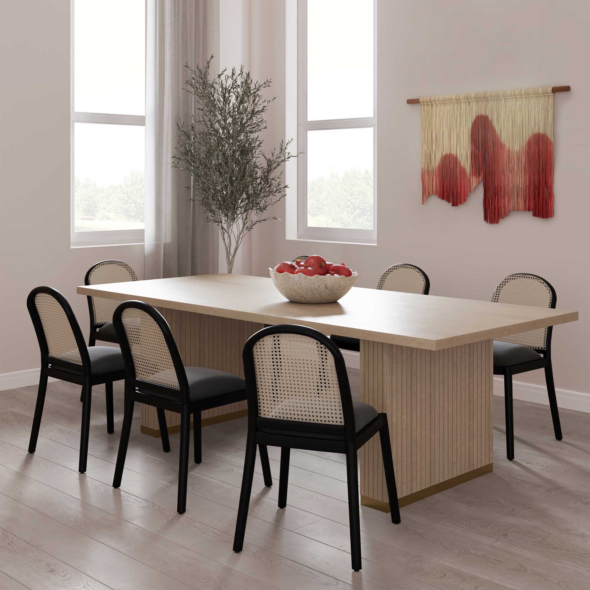 Chance Ash Wood Rectangular Dining Table Natural - Image 7