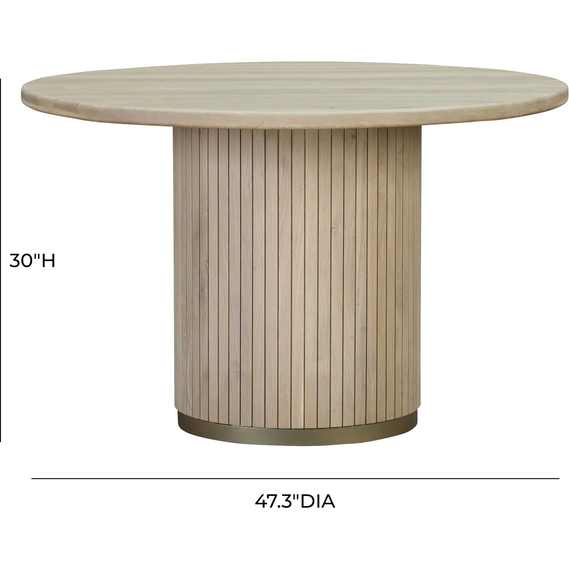 Chance Ash Wood Round Dining Table Natural - Image 4