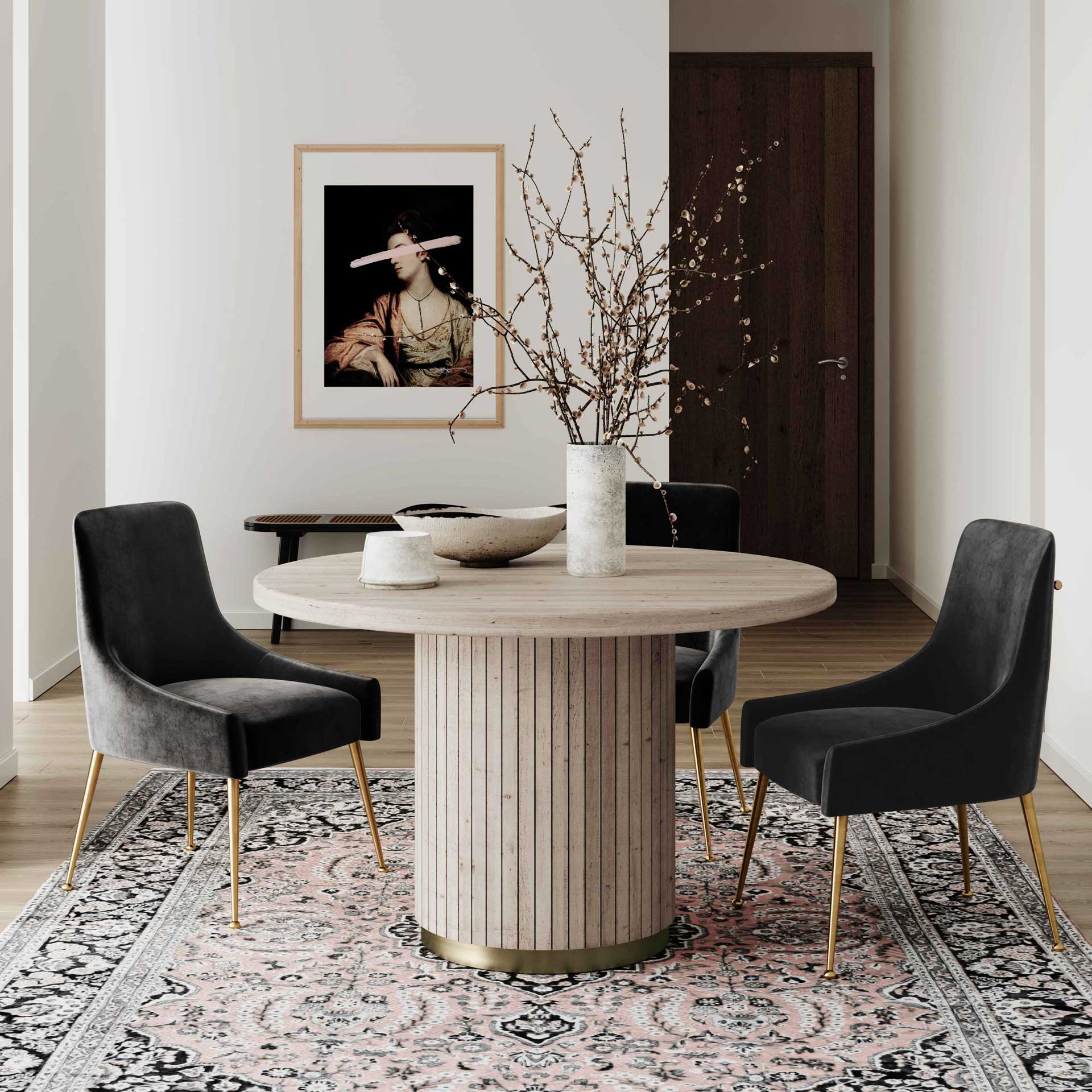 Chance Ash Wood Round Dining Table Natural - Image 5