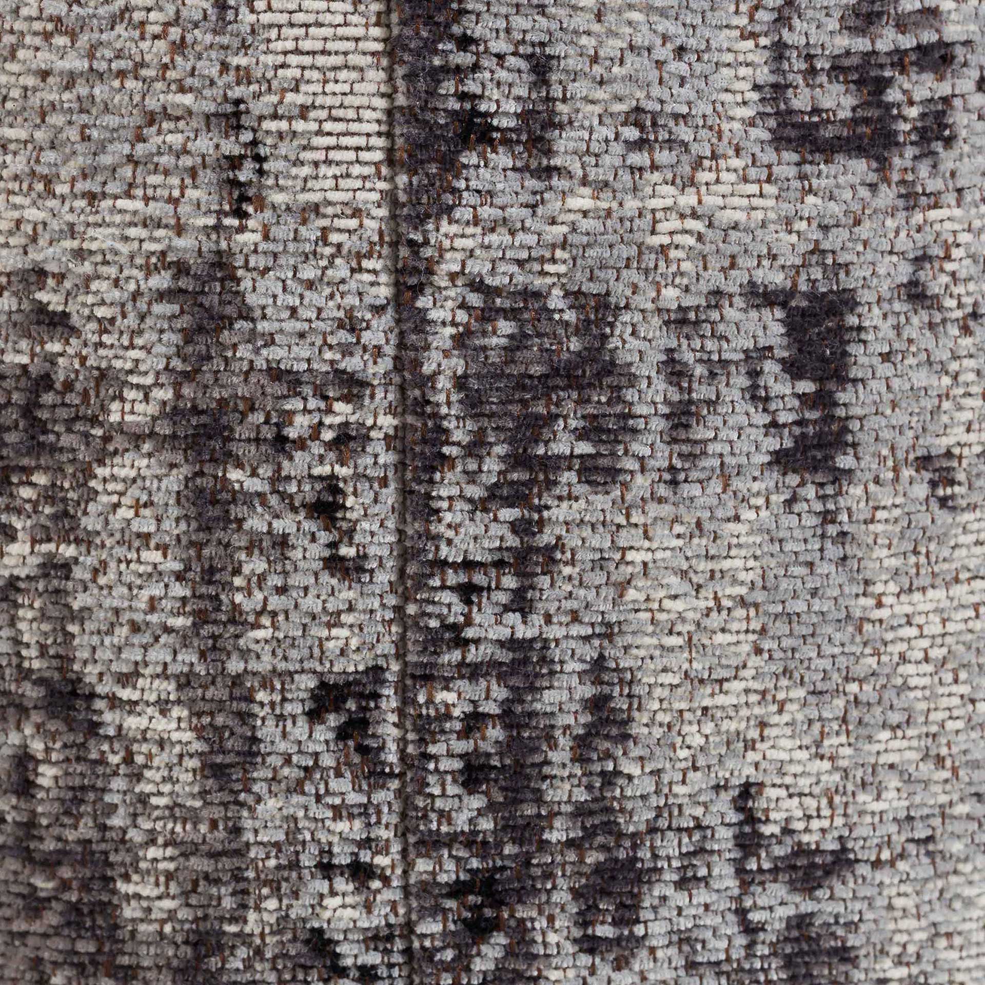 Chandlen Cotton Jacquard Pouf Gray - Image 3