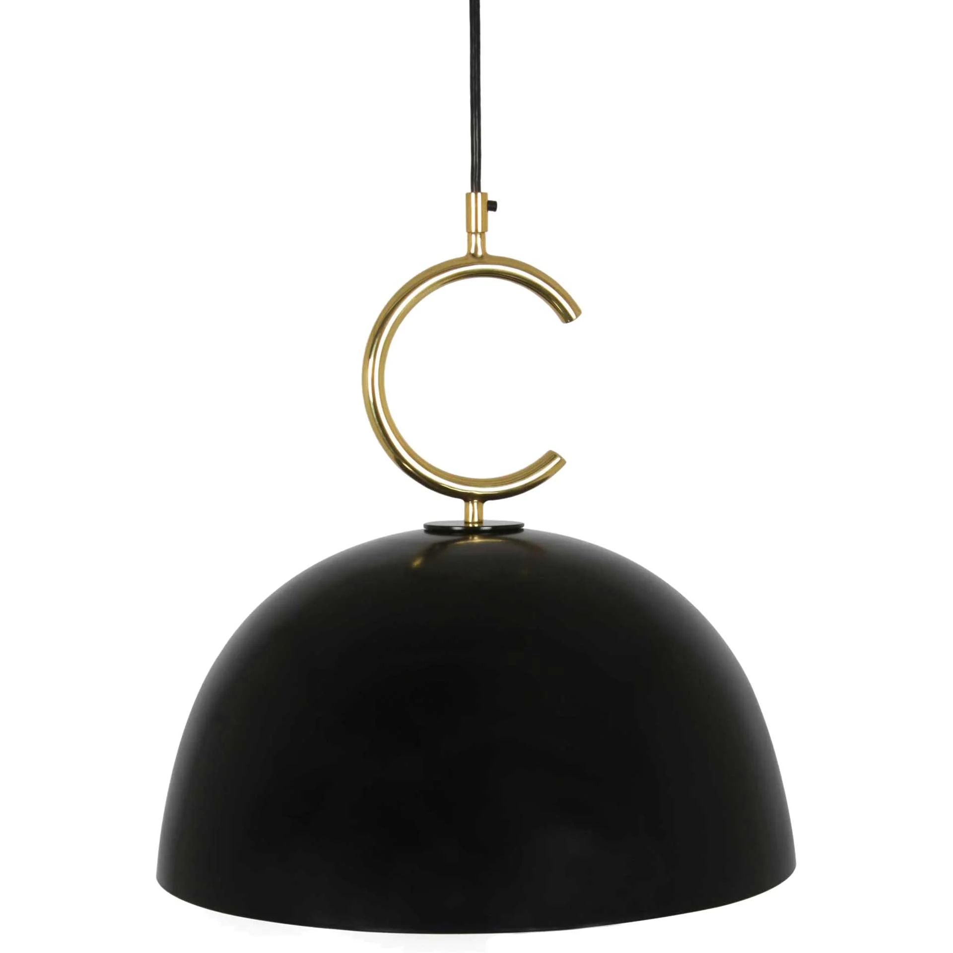 Chanel Wide Pendant Black/Brass - Image 2