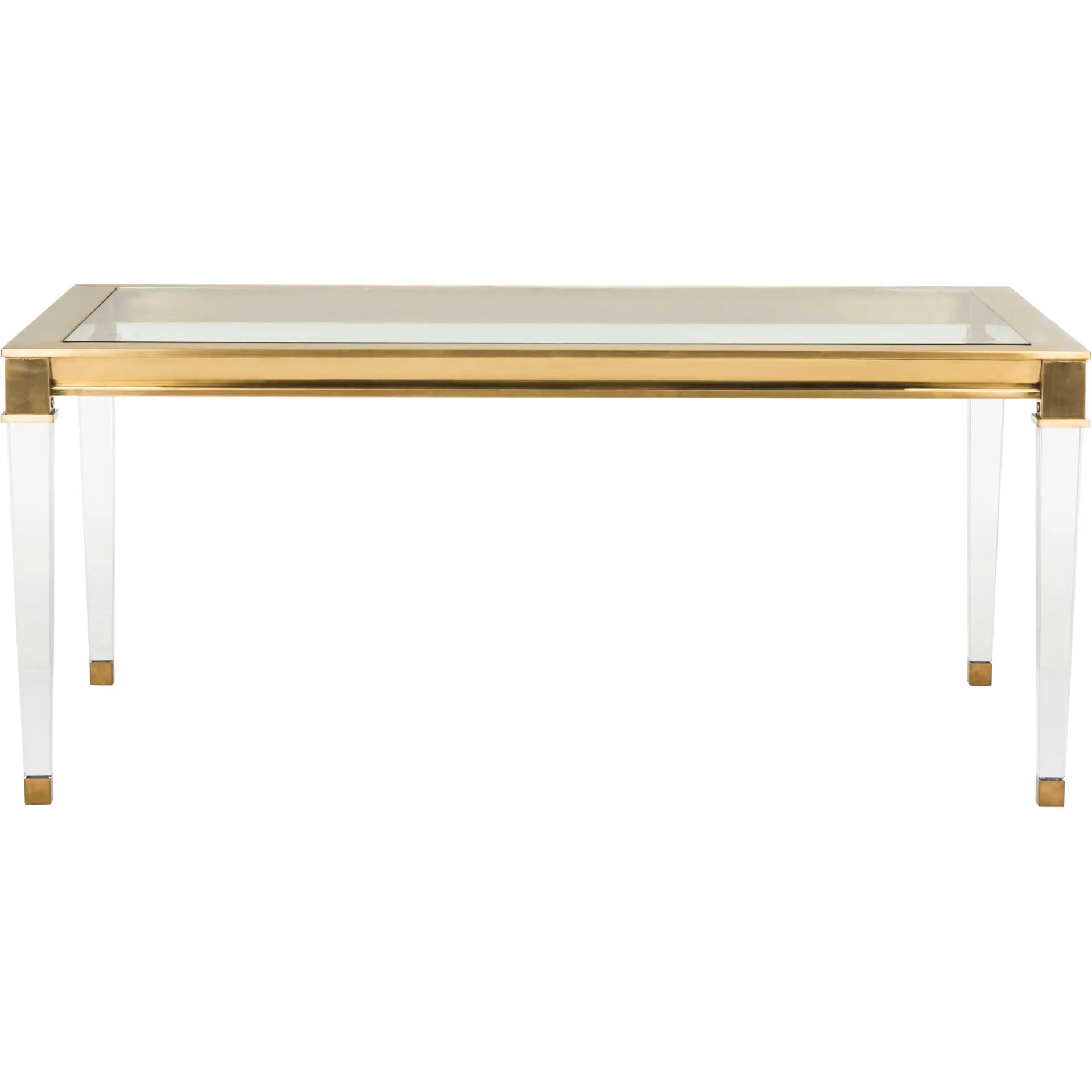 Channing Acrylic Coffee Table Brass - Image 2
