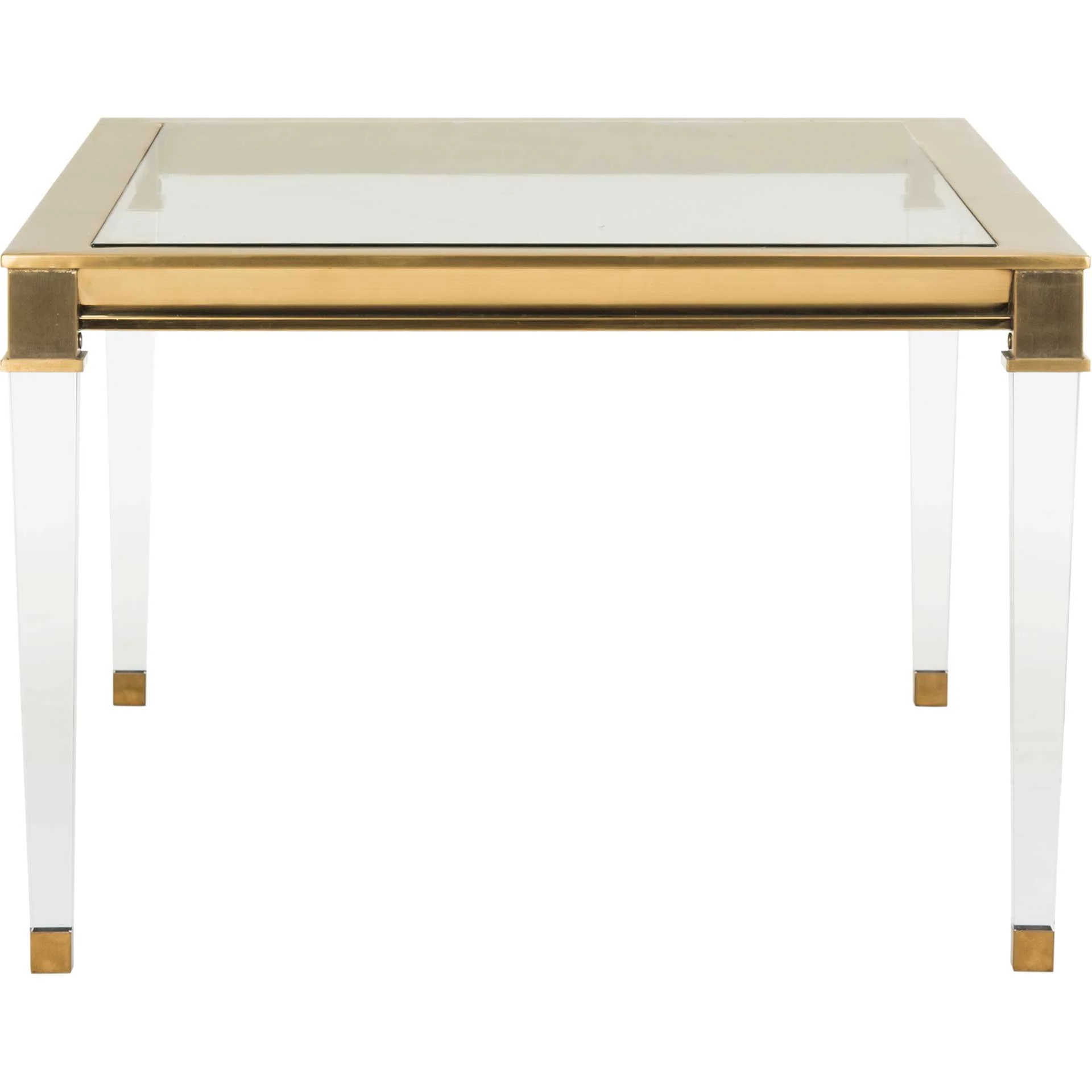 Channing Acrylic Coffee Table Brass - Image 3