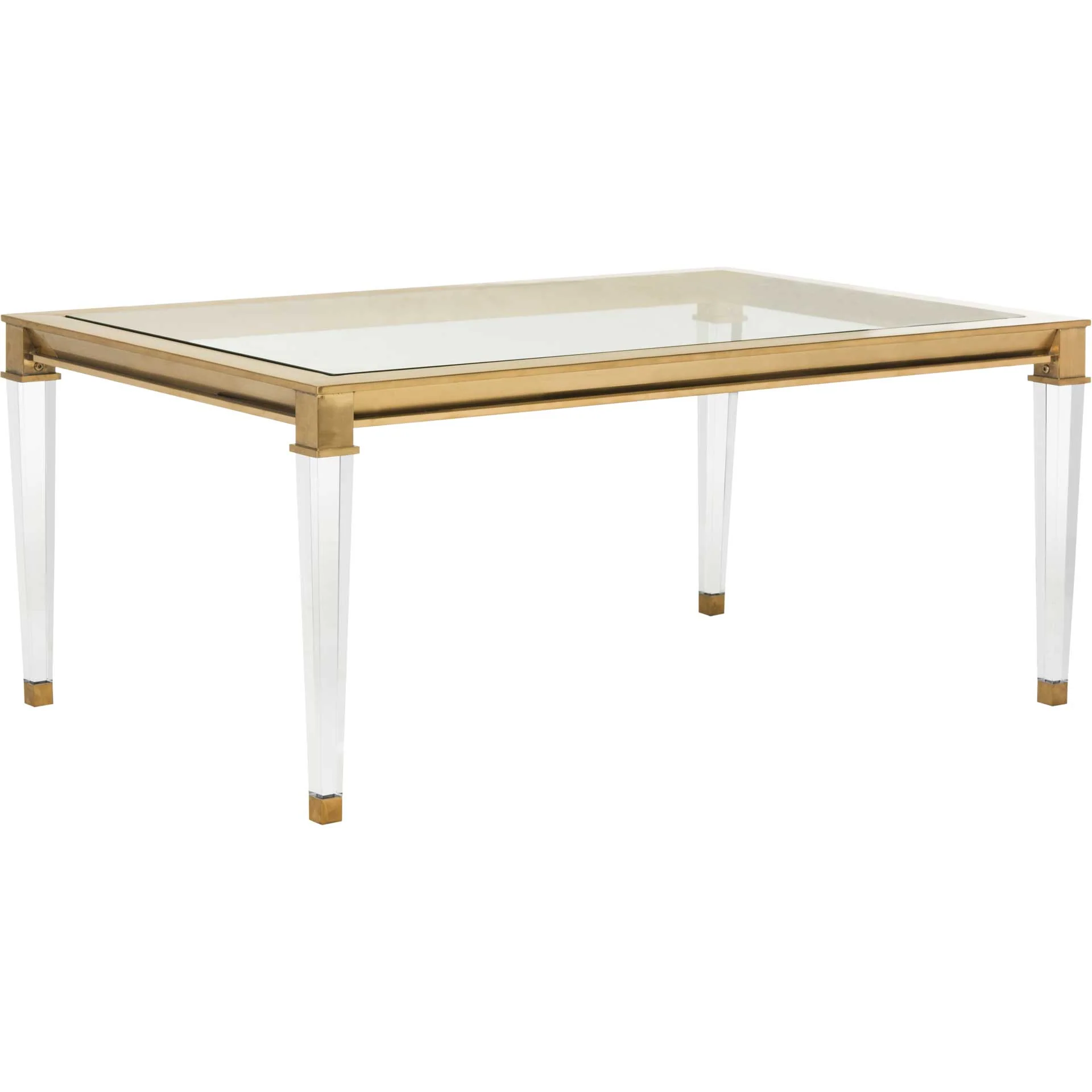 Channing Acrylic Coffee Table Brass - Image 4