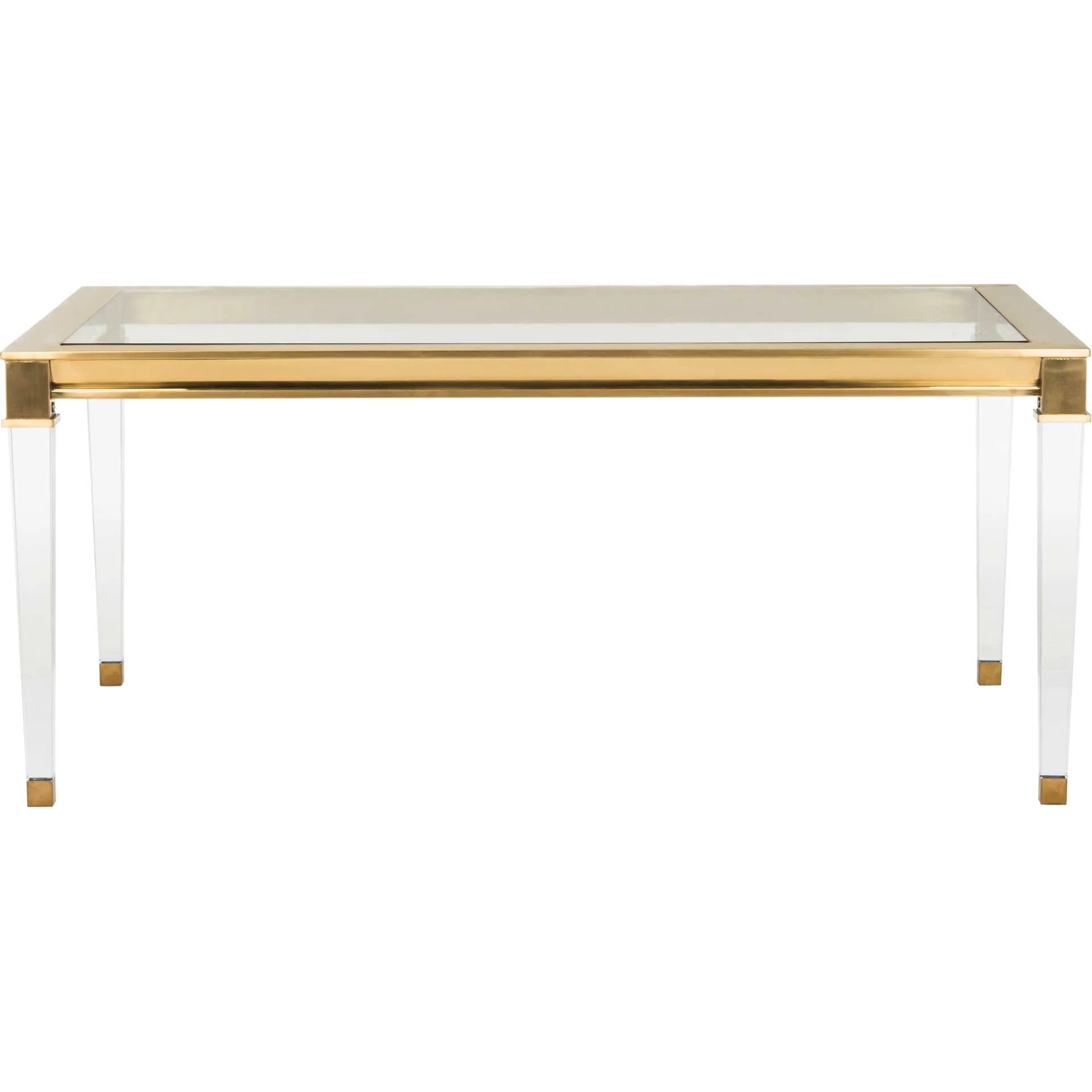 Channing Acrylic Coffee Table Brass - Image 5