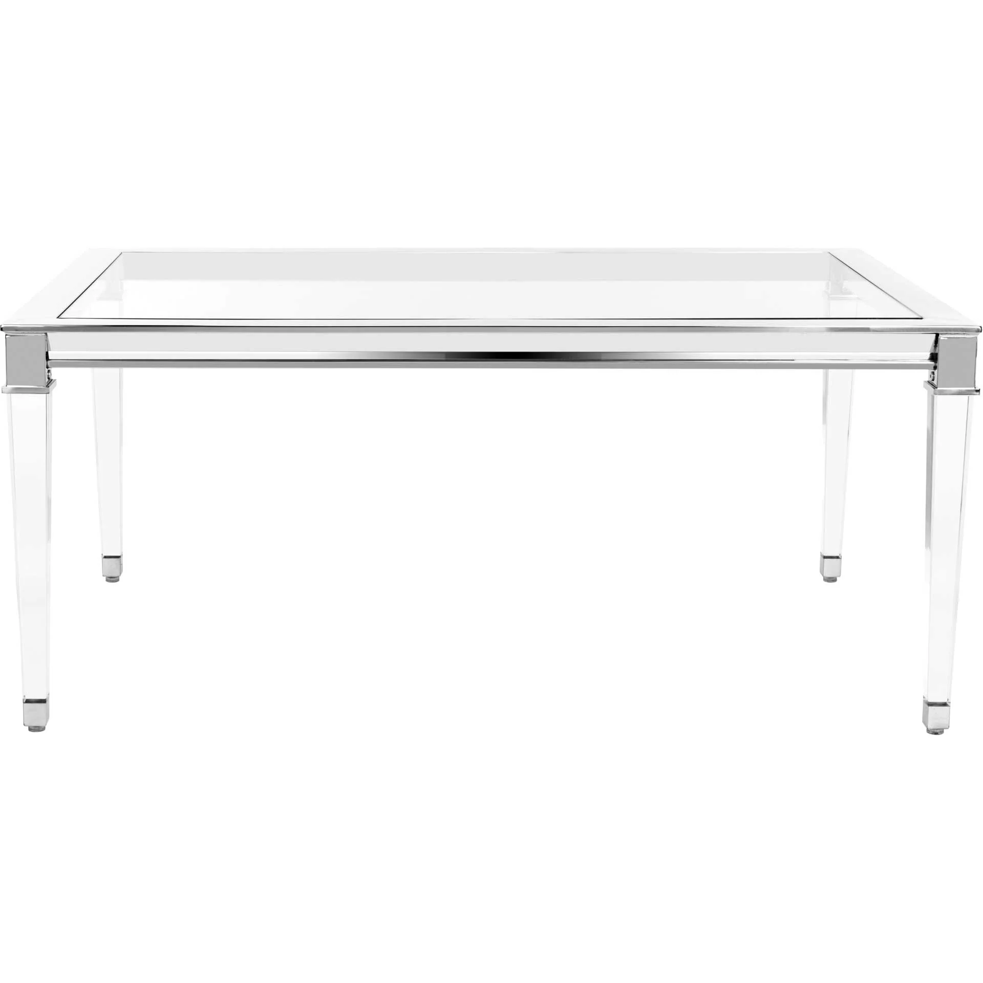 Channing Acrylic Coffee Table Silver