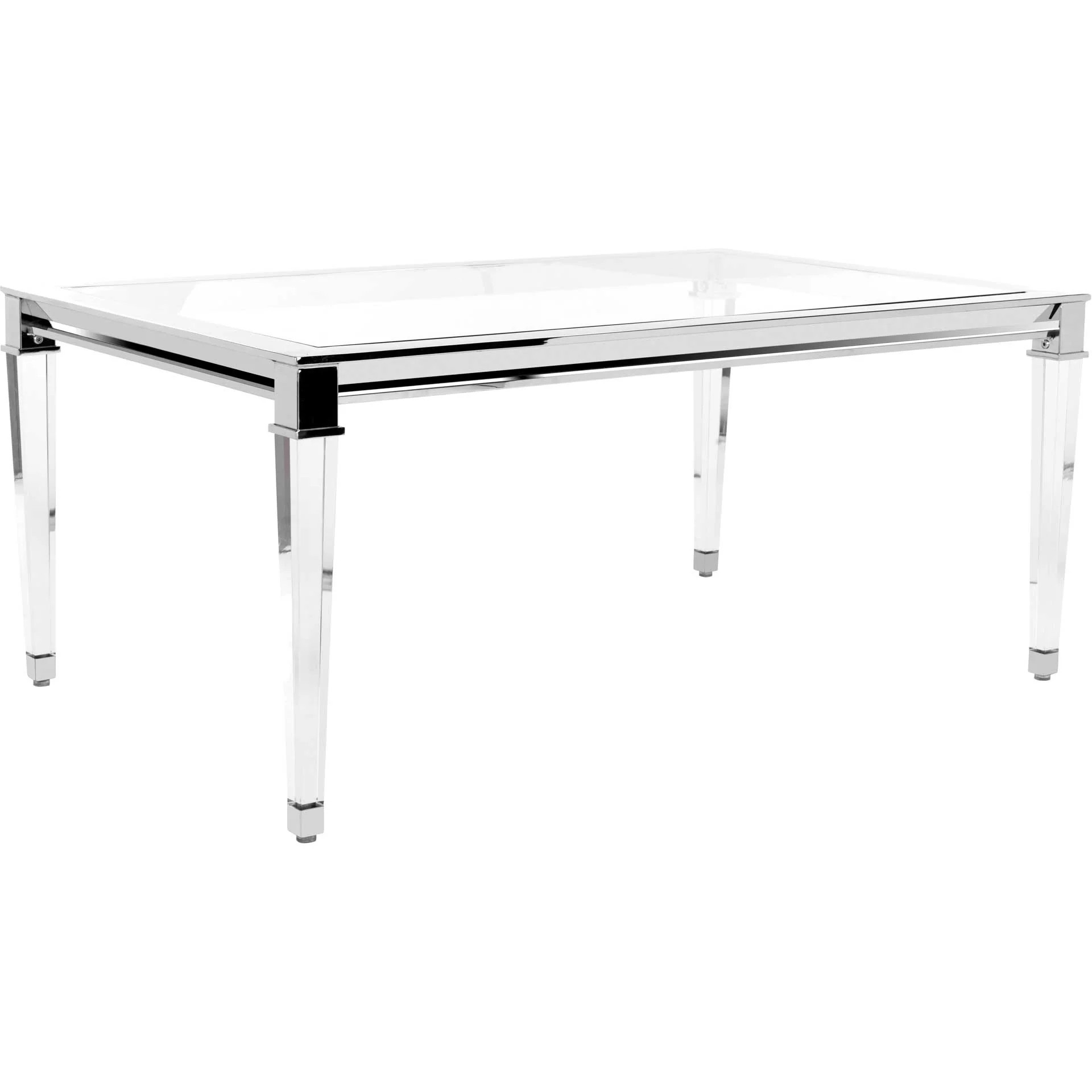 Channing Acrylic Coffee Table Silver - Image 2