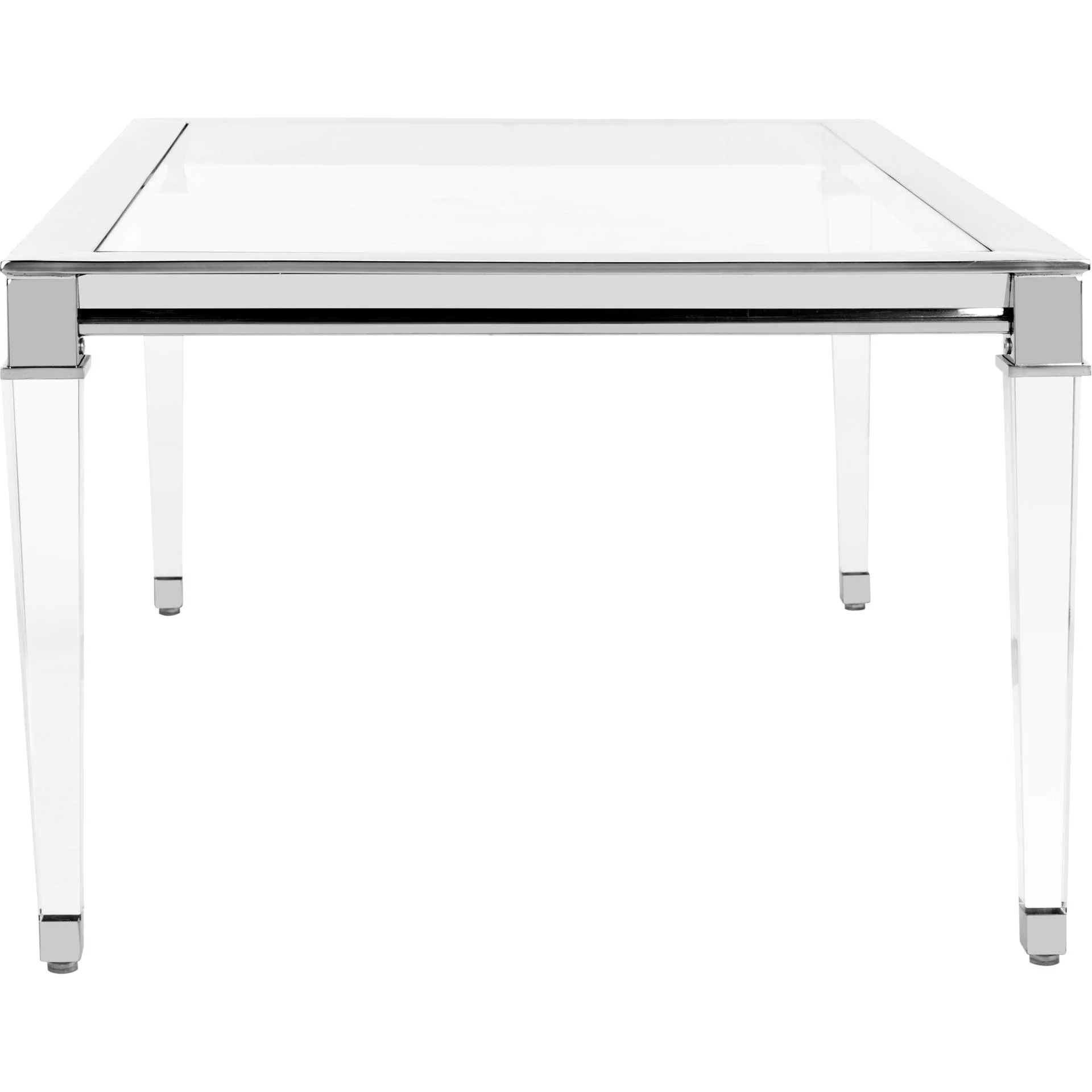 Channing Acrylic Coffee Table Silver - Image 3