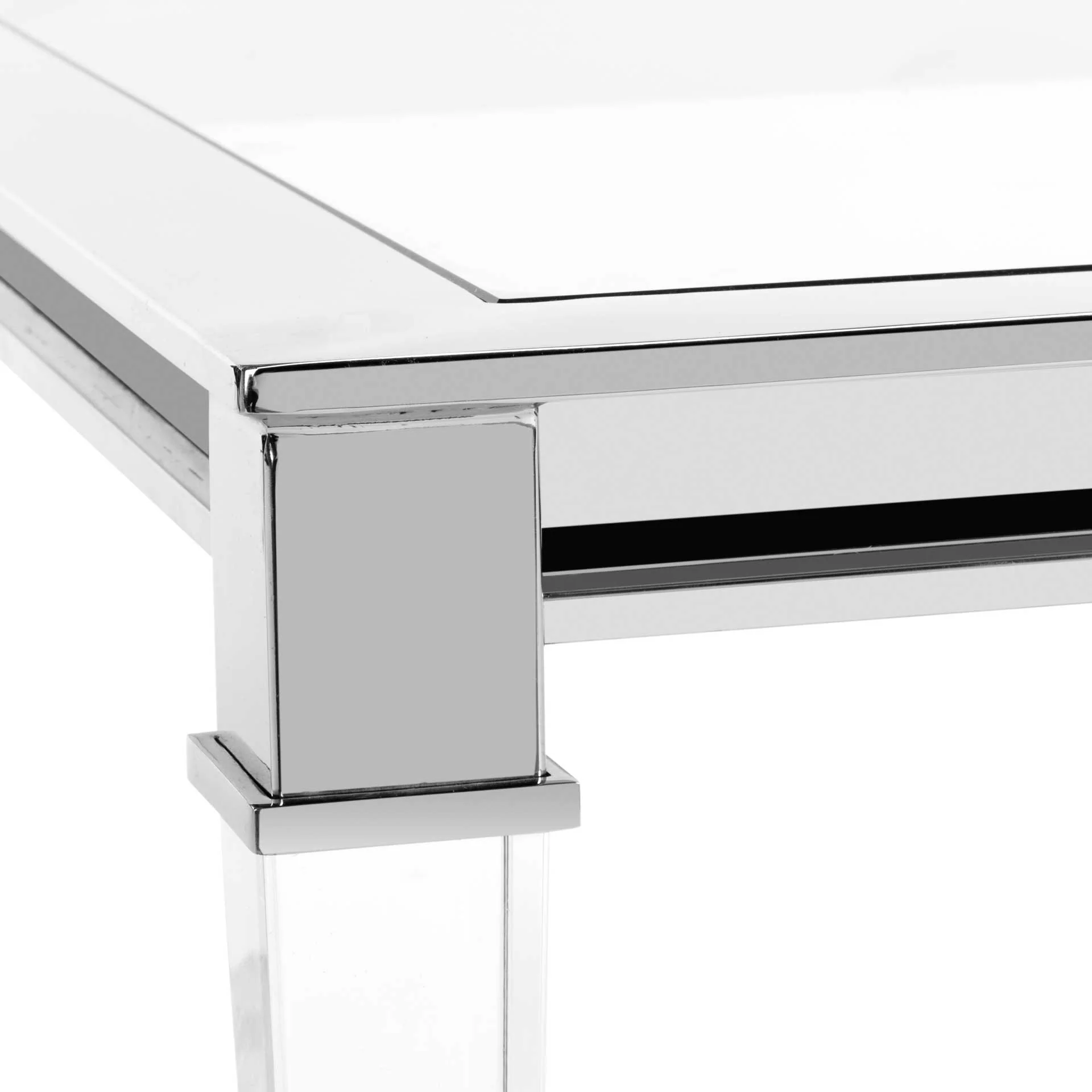 Channing Acrylic Coffee Table Silver - Image 4