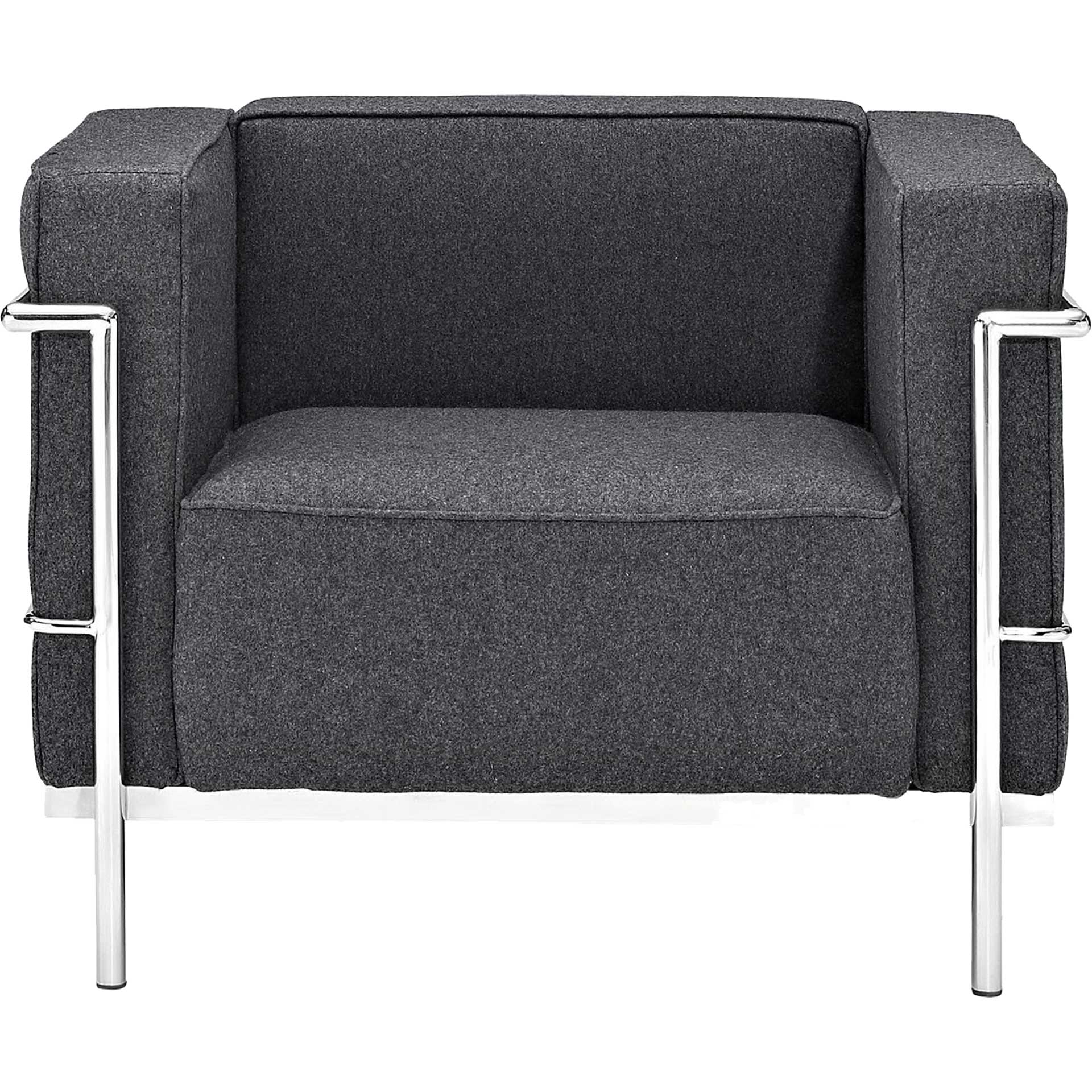 Chant Grande Wool Armchair Dark Gray - Image 2