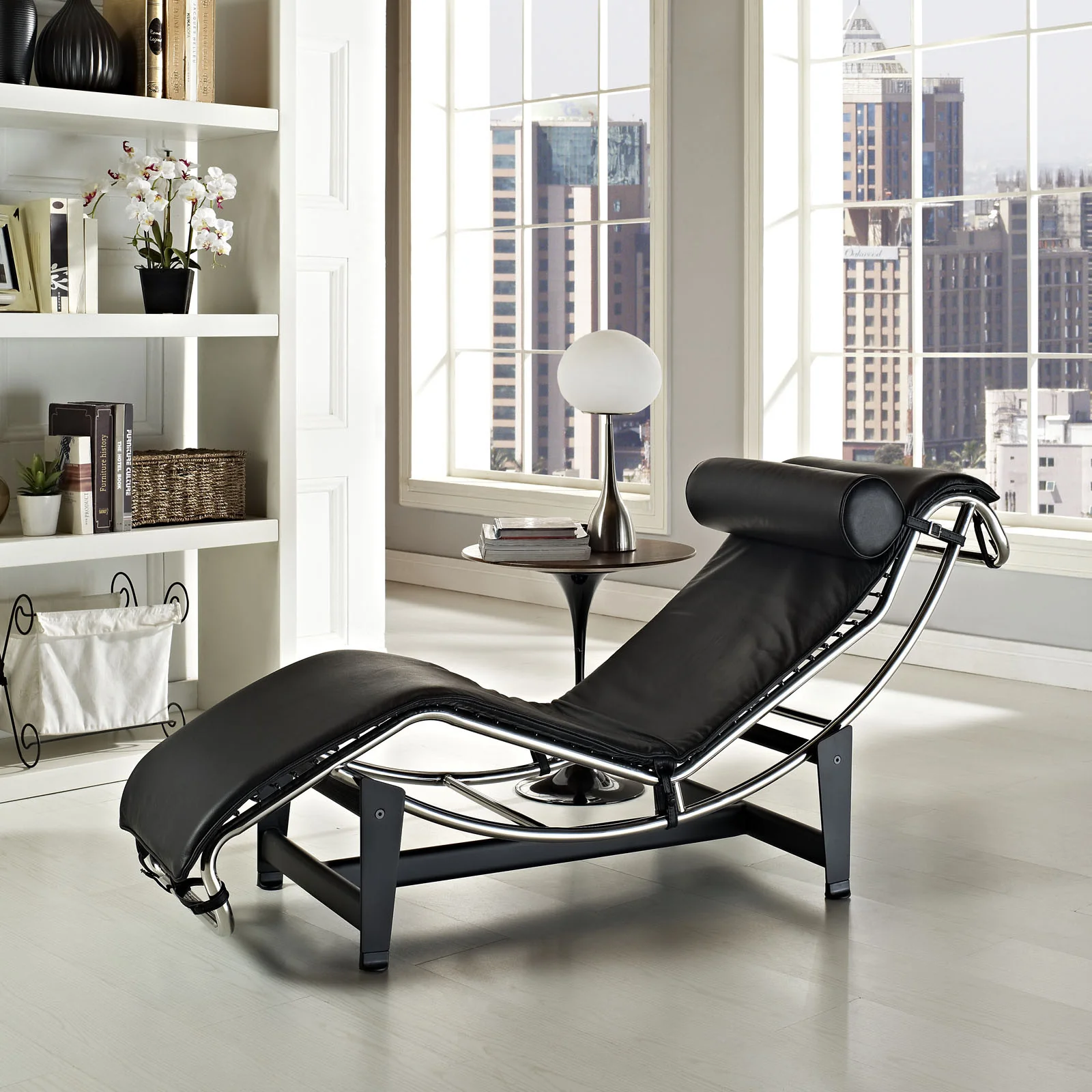 Chant Leather Chaise Black - Image 4