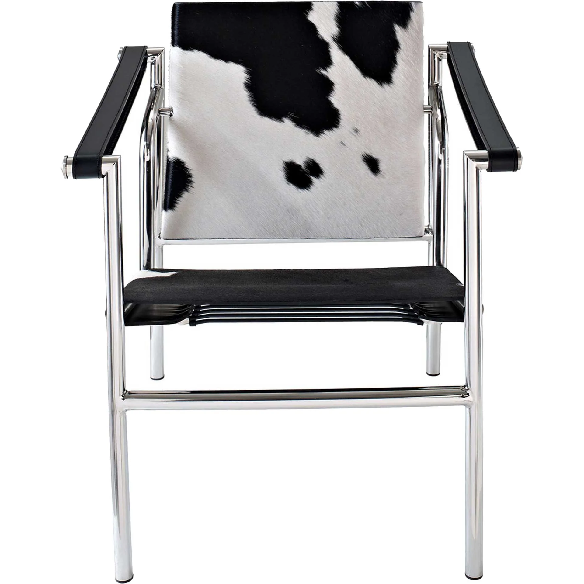 Chant Pony Hide Lounge Chair Black And White - Image 2