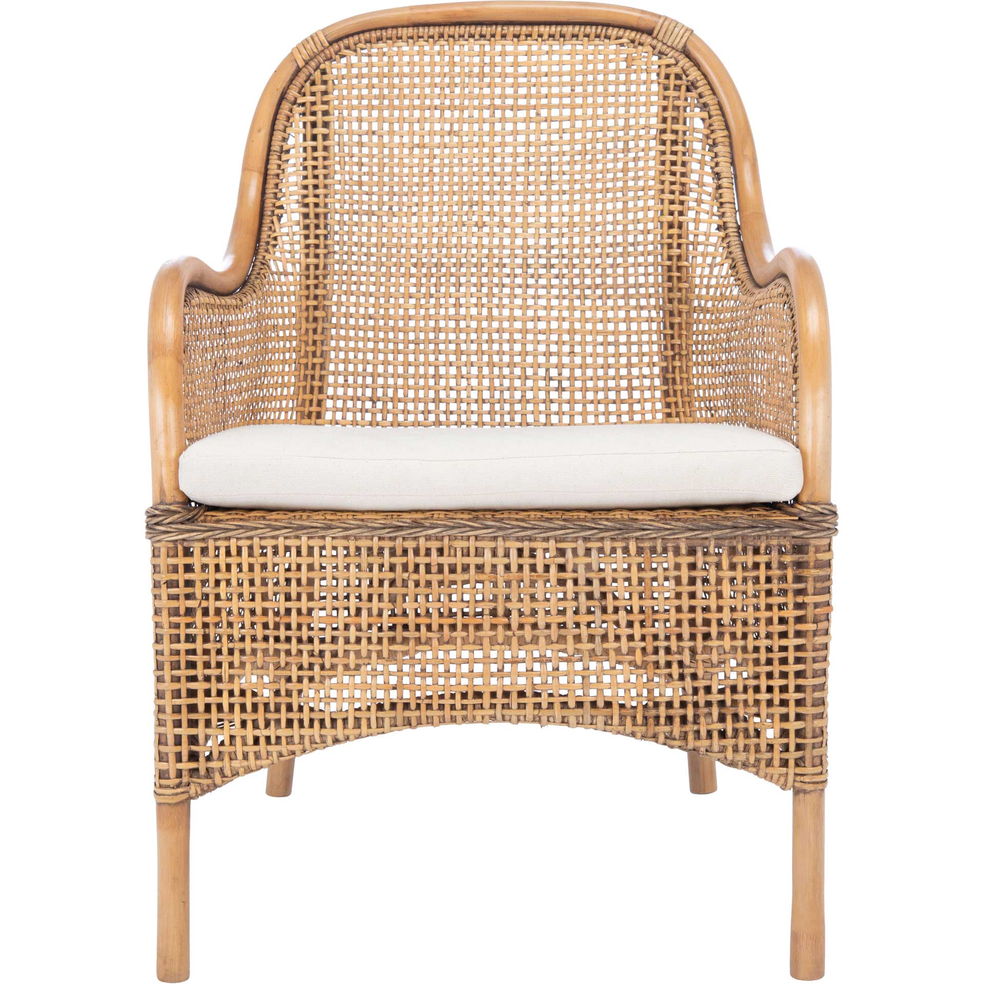 Chantel Rattan Accent Chair Dark Natural/White - Image 2