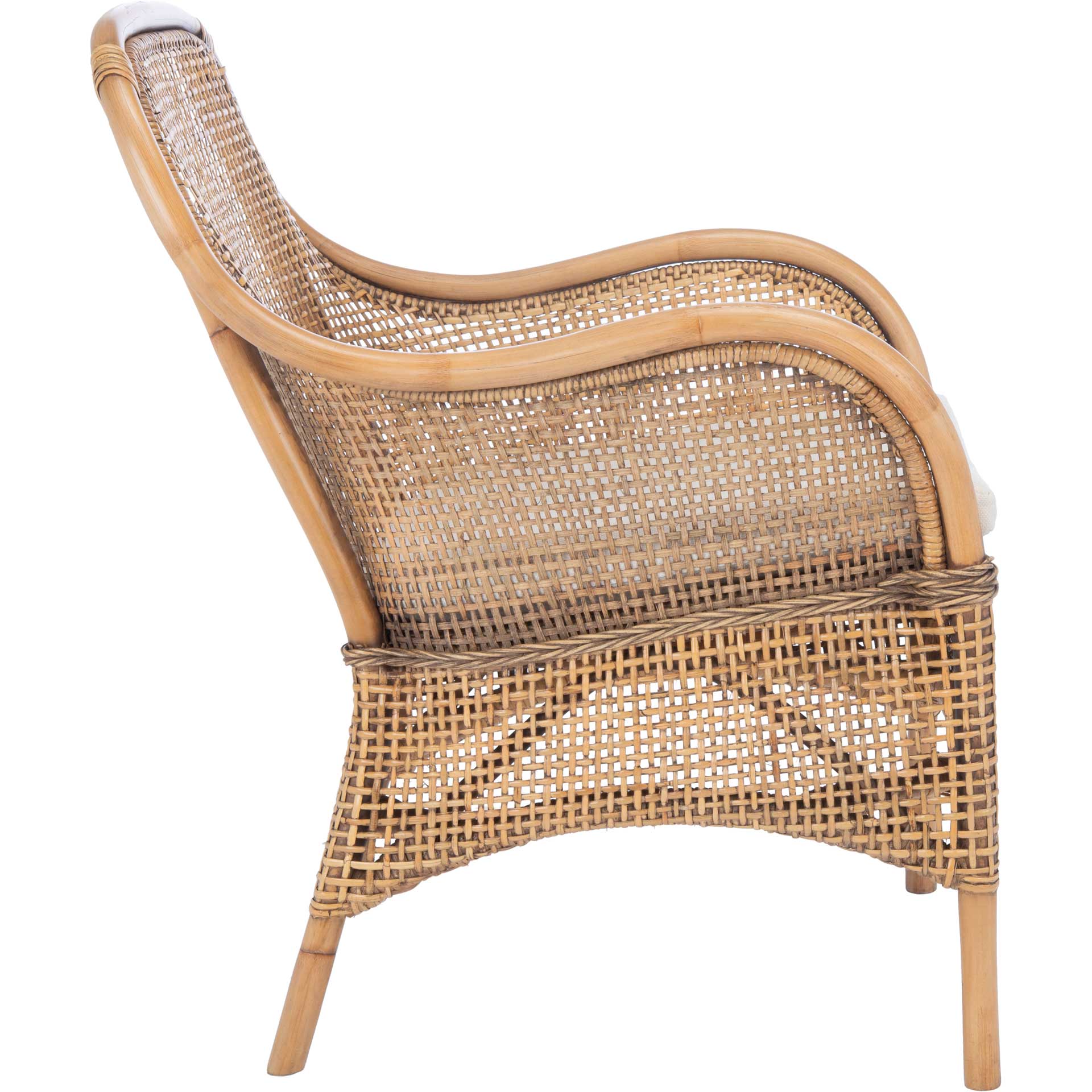 Chantel Rattan Accent Chair Dark Natural/White - Image 3