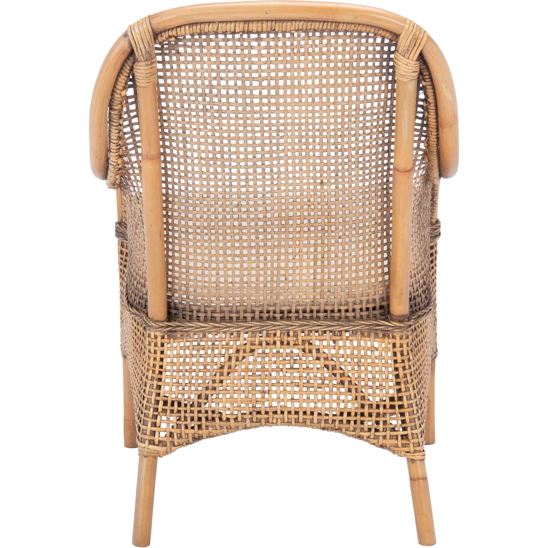 Chantel Rattan Accent Chair Dark Natural/White - Image 4