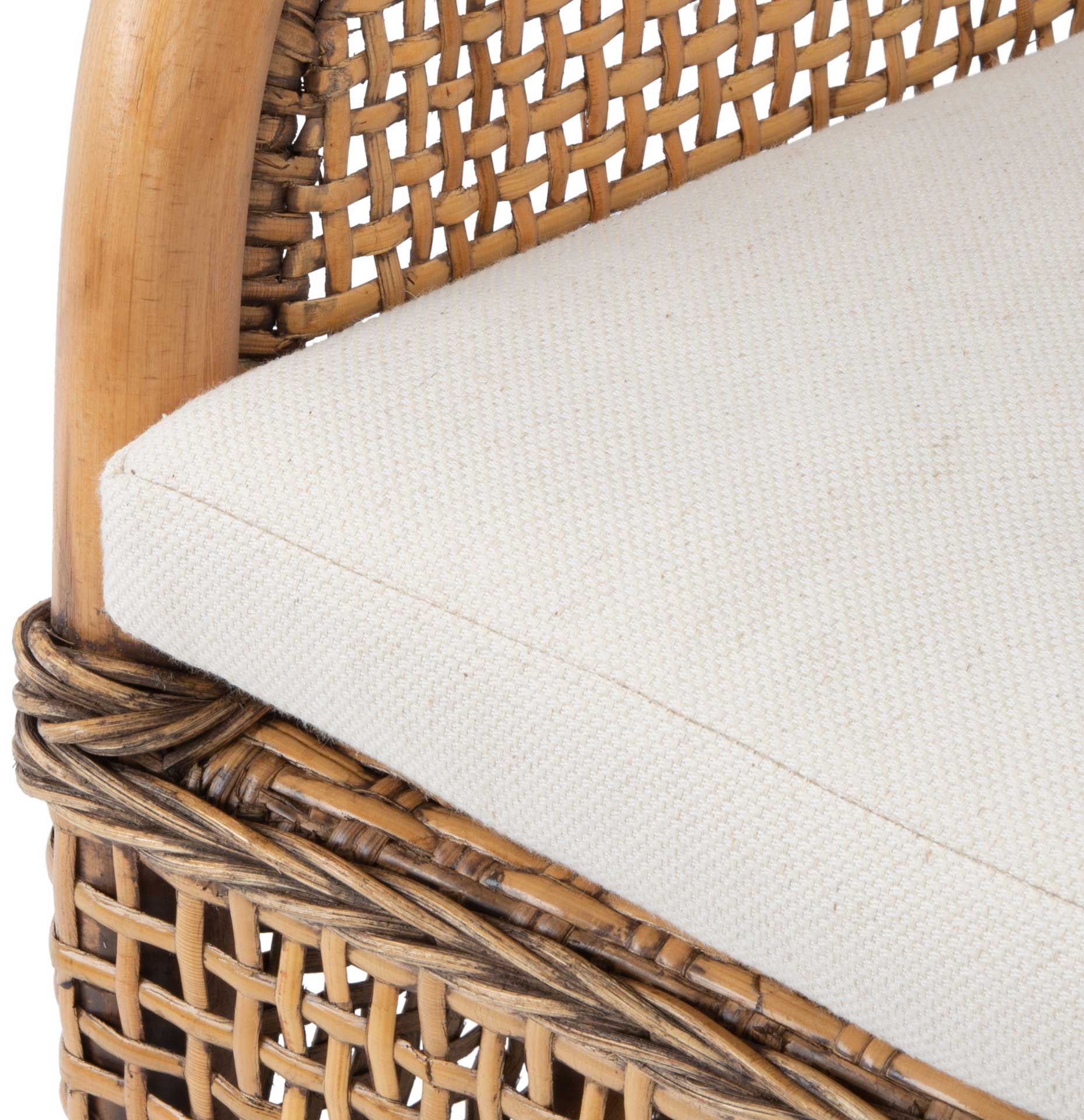 Chantel Rattan Accent Chair Dark Natural/White - Image 6