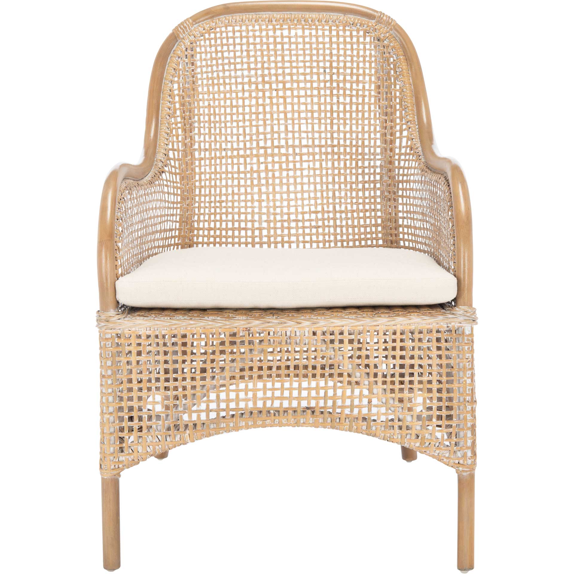 Chantel Rattan Accent Chair Gray White Wash - Image 2
