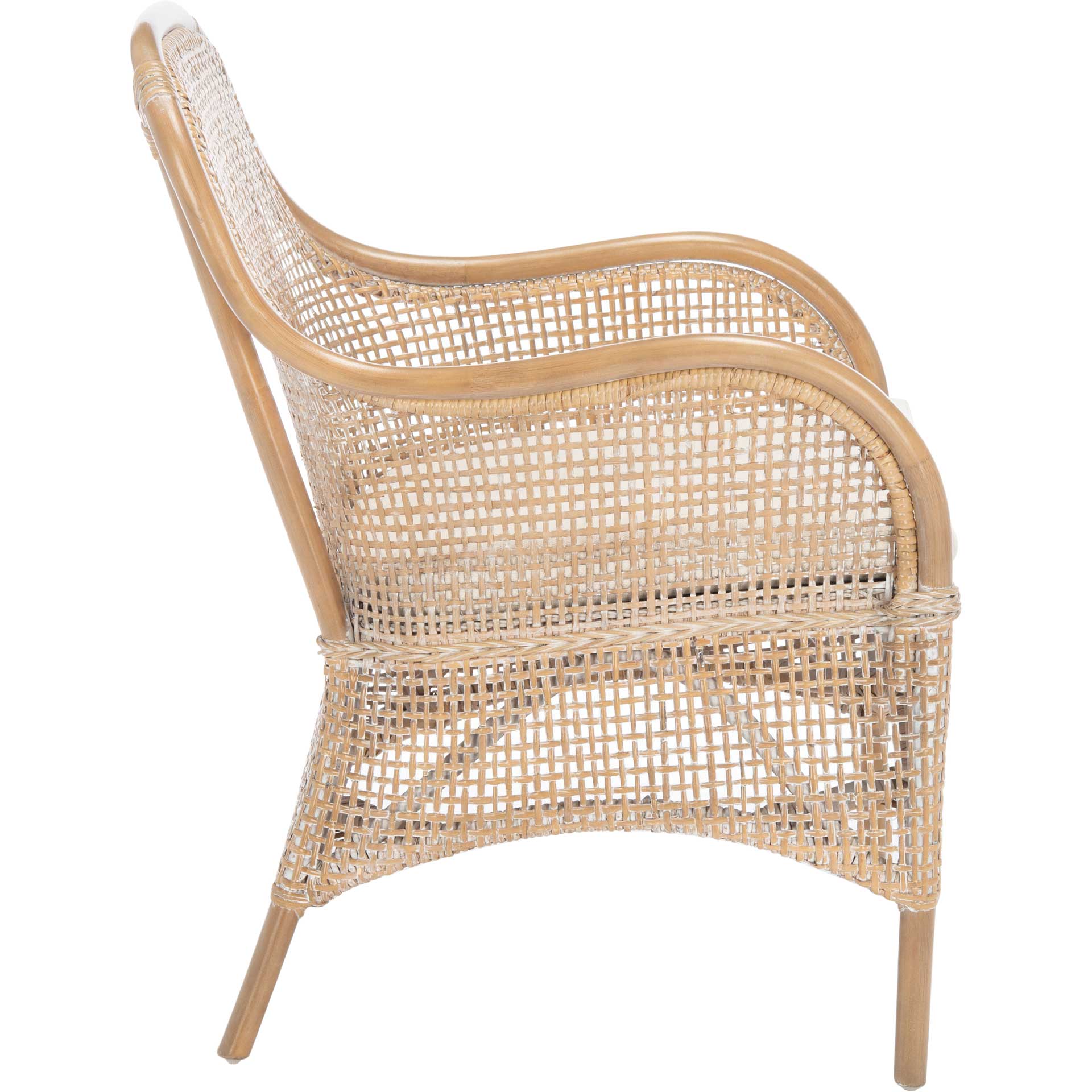 Chantel Rattan Accent Chair Gray White Wash - Image 3