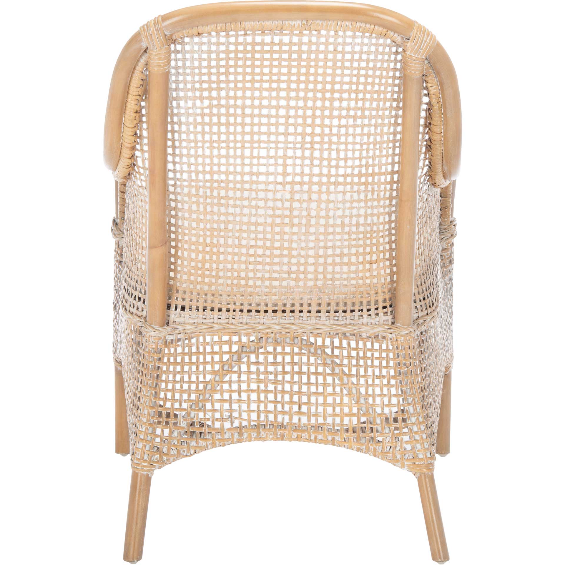 Chantel Rattan Accent Chair Gray White Wash - Image 4