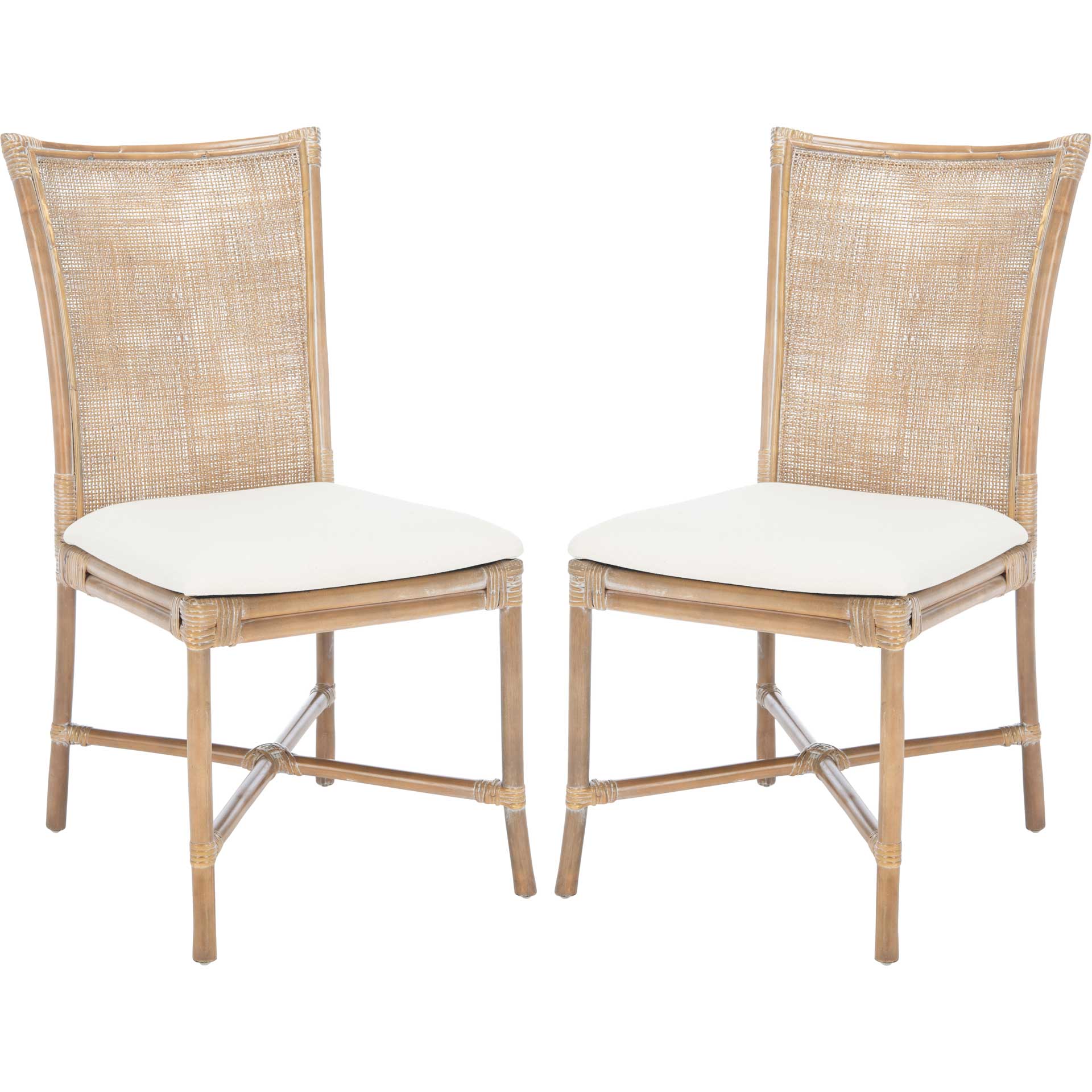 Charlee Rattan Accent Chair Gray White Wash (Set of 2) - Image 2