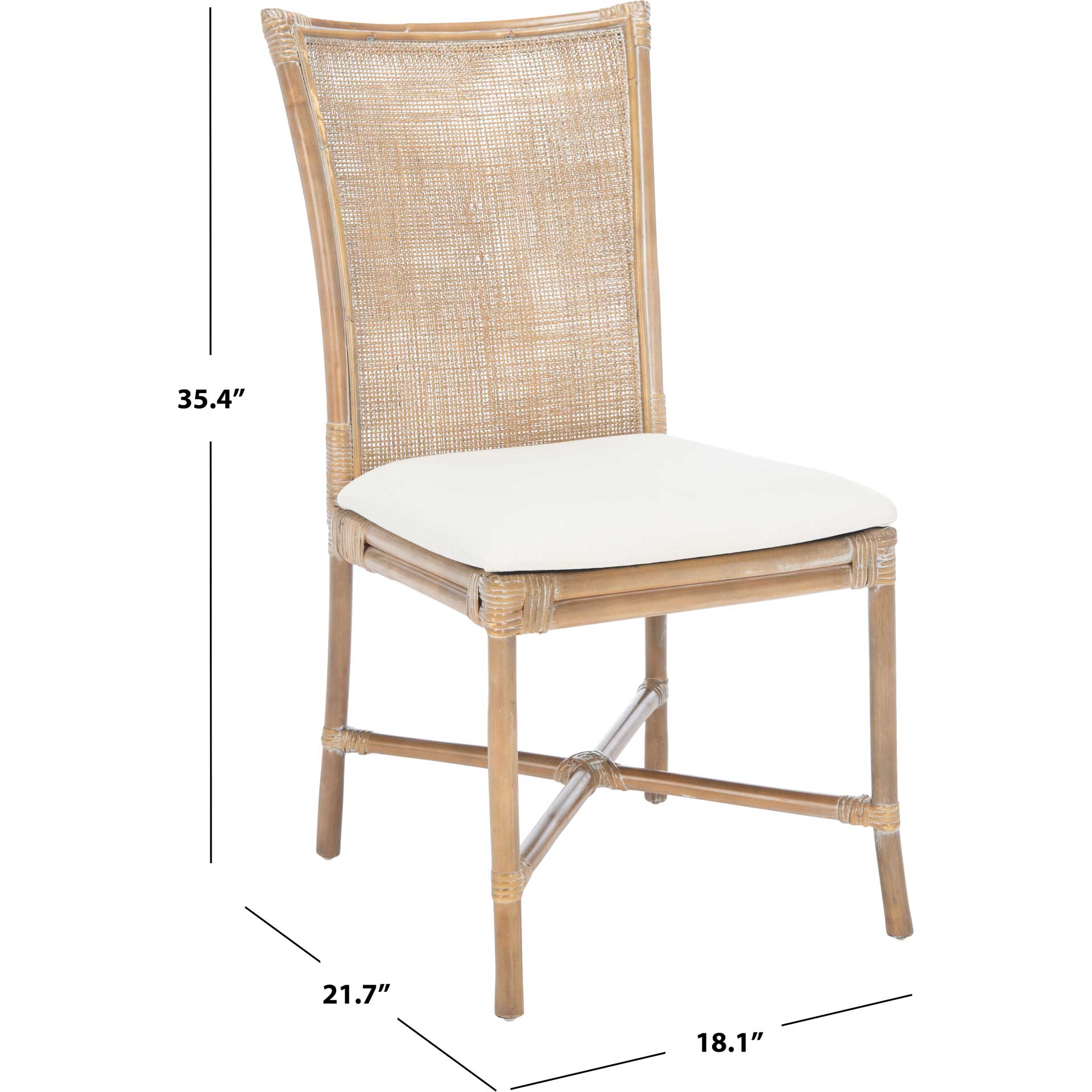 Charlee Rattan Accent Chair Gray White Wash (Set of 2) - Image 9