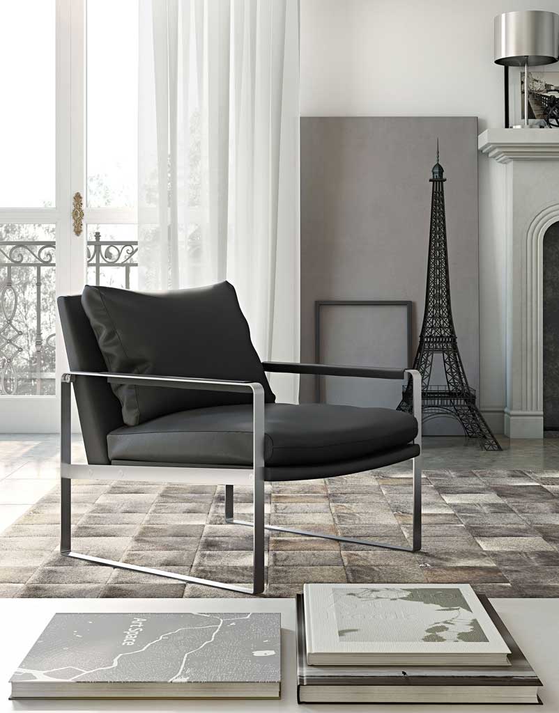 Charles Armchair Black - Image 4