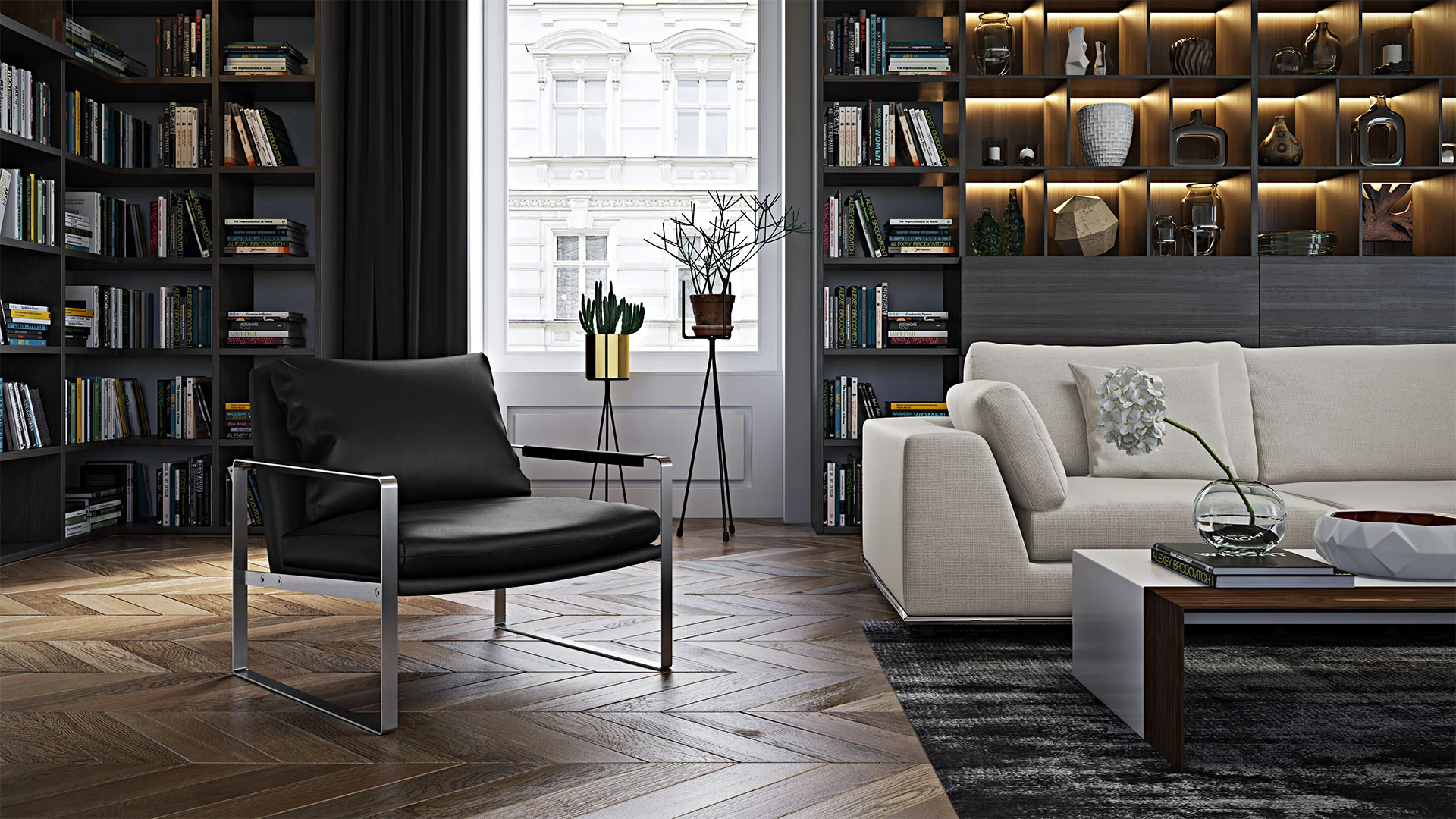 Charles Armchair Black - Image 5