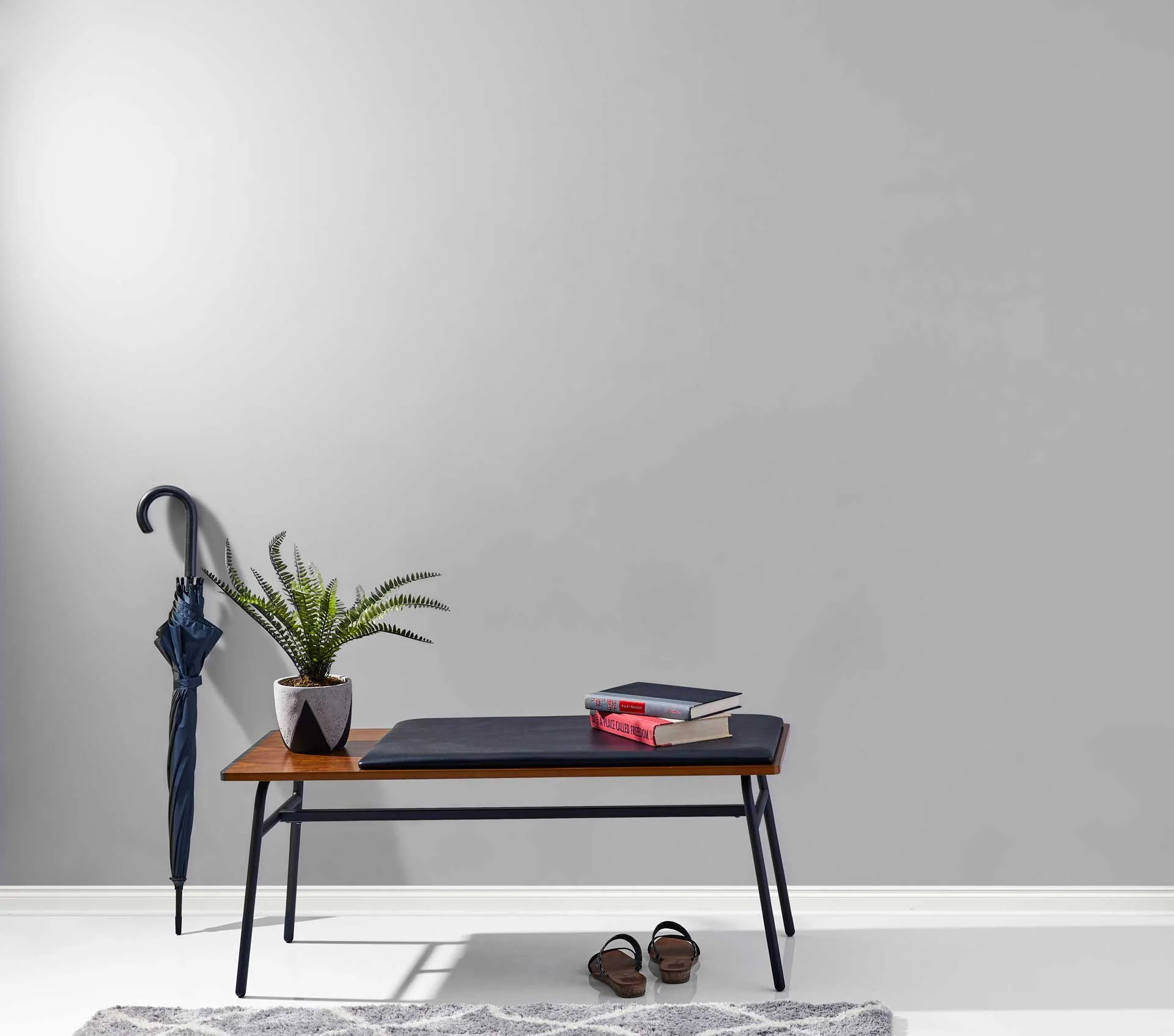 Charles Bench Walnut/Black - Image 5