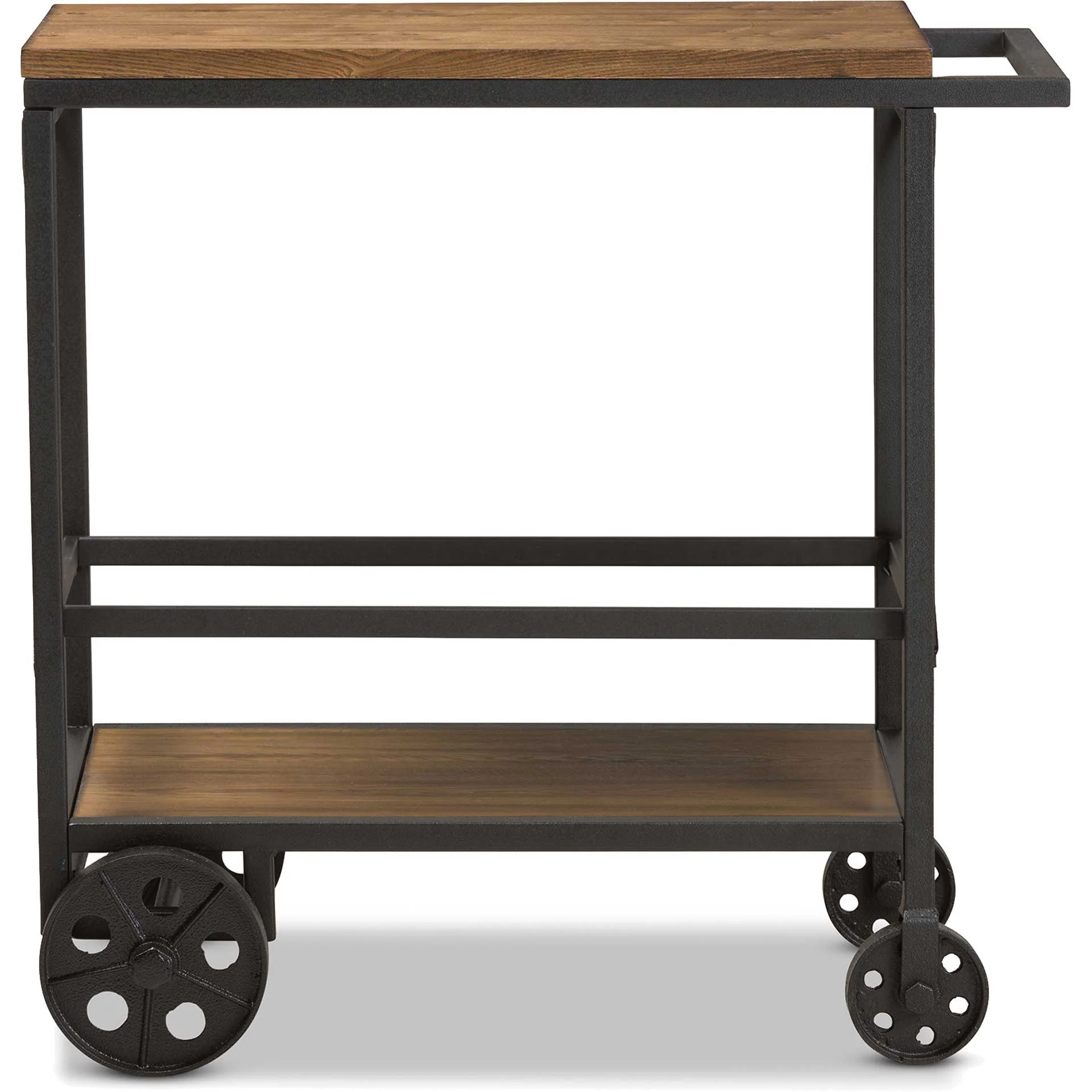 Charlie Mobile Serving Cart Oak/Black - Image 2
