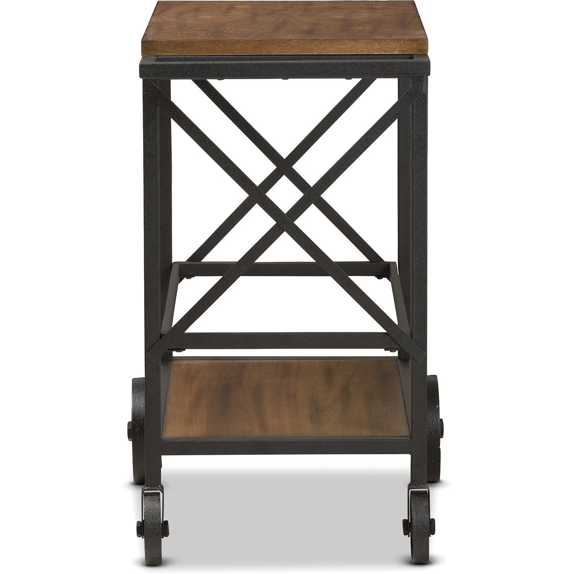 Charlie Mobile Serving Cart Oak/Black - Image 3