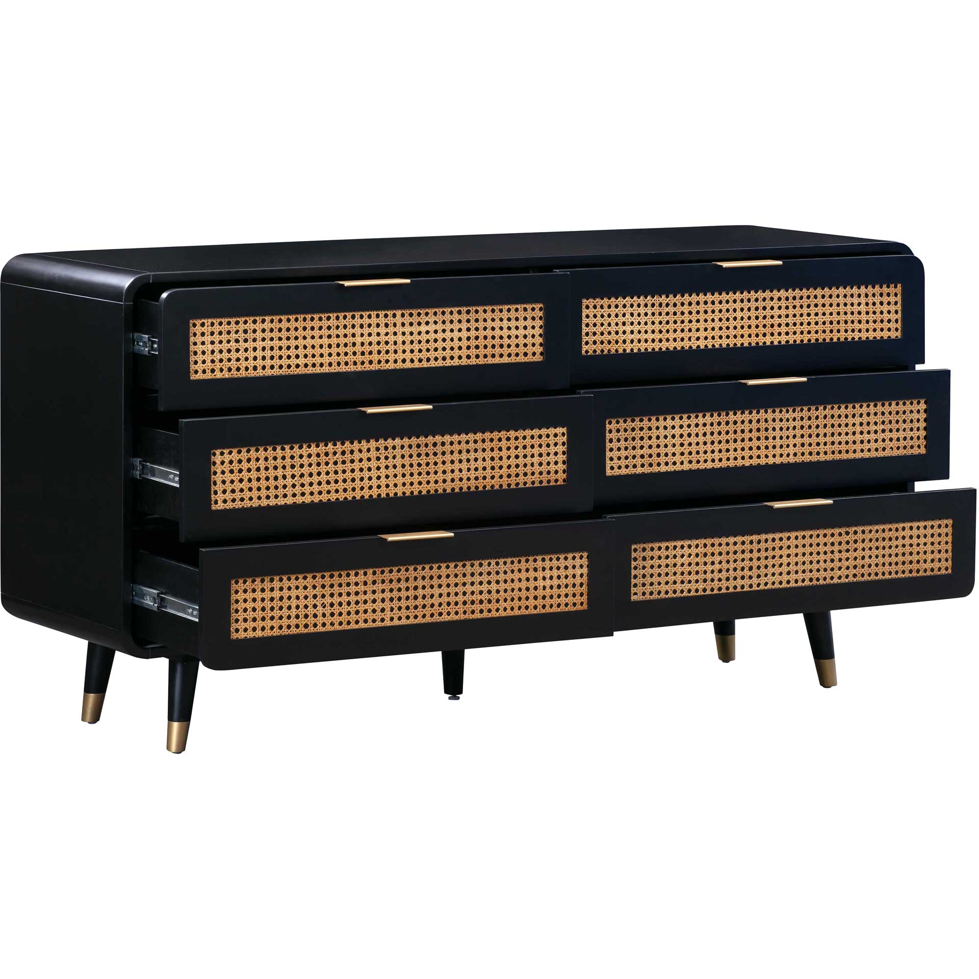 Charlson 6 Drawer Dresser Black - Image 4