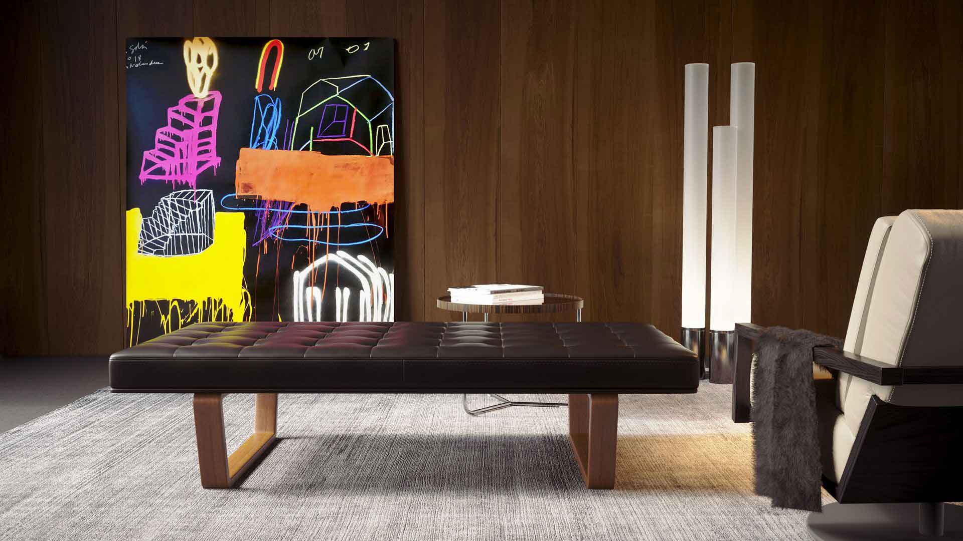 Charlton Bench Onyx/Walnut - Image 2