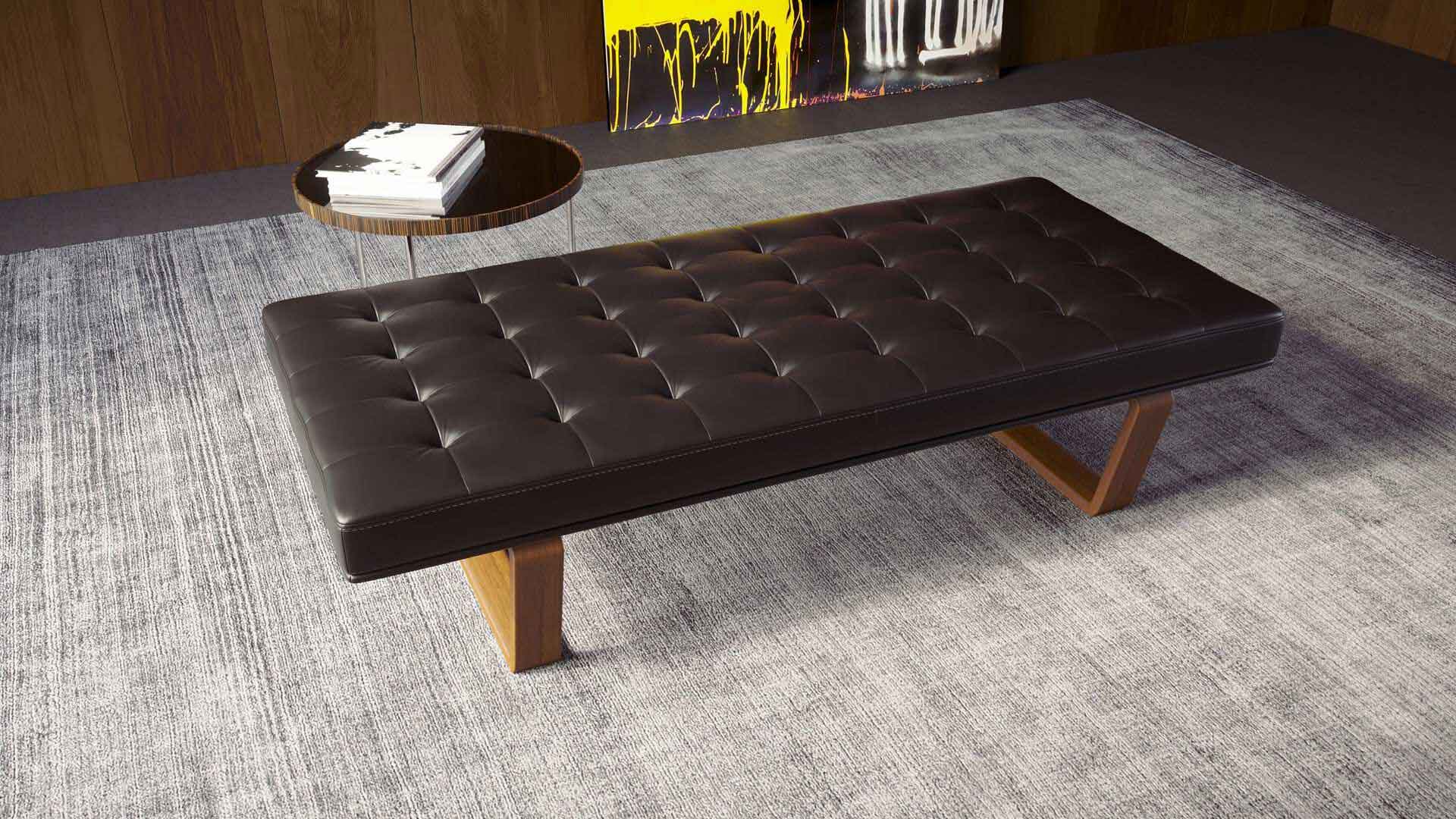 Charlton Bench Onyx/Walnut - Image 3