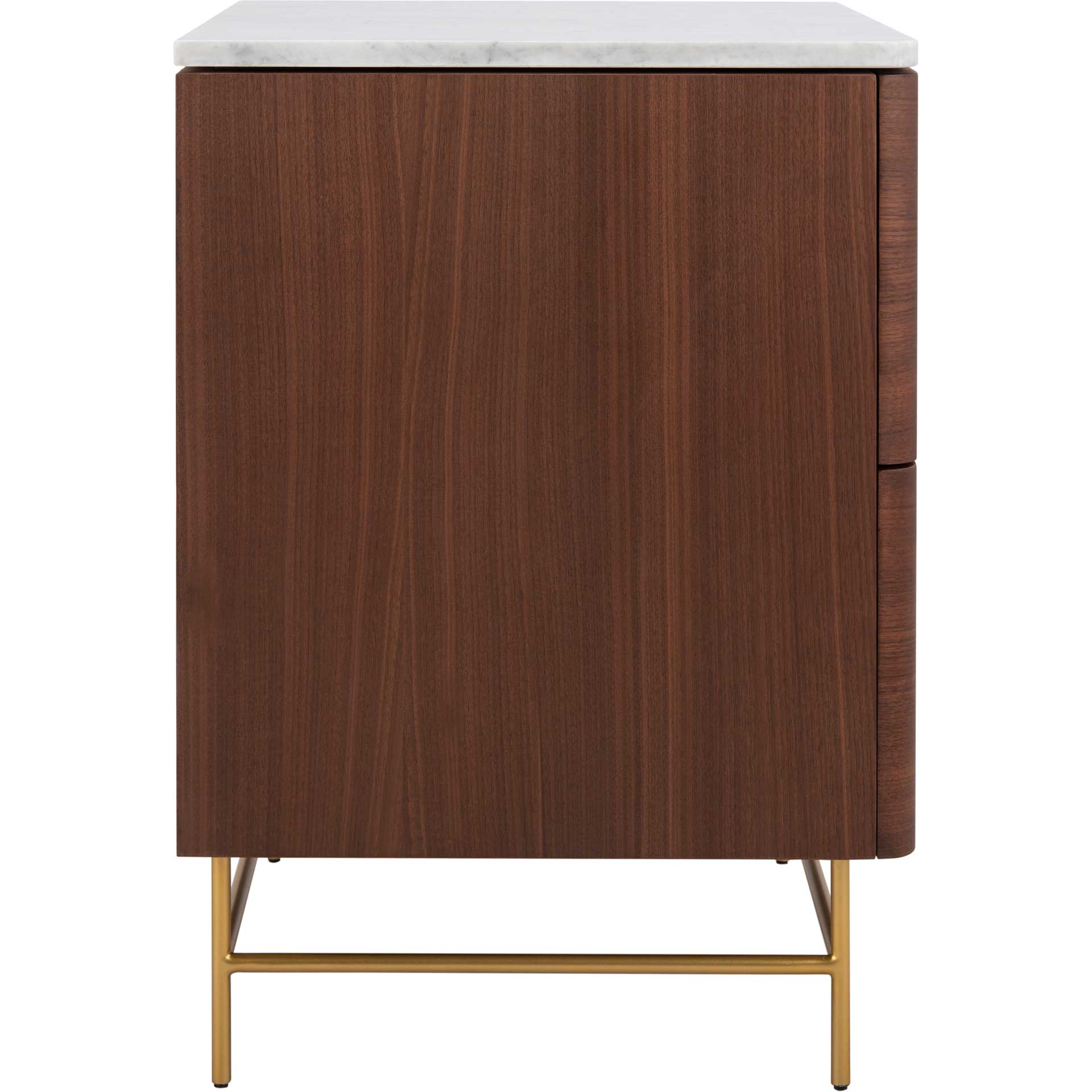 Chart 2 Drawer Nightstand Natural/Gold - Image 3