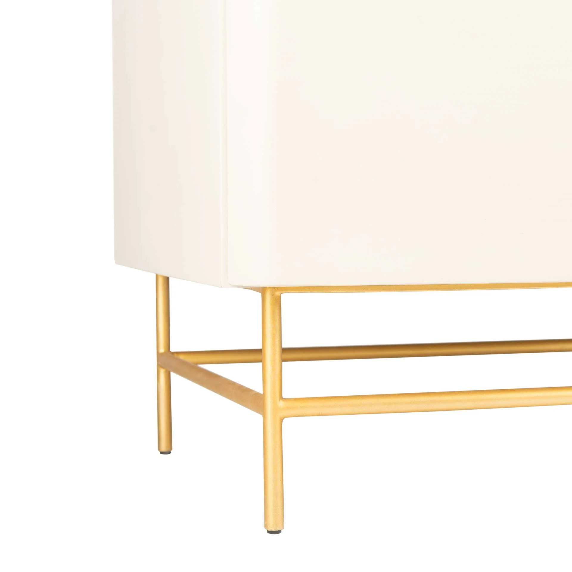Chart 2 Drawer Nightstand White/Gold - Image 7