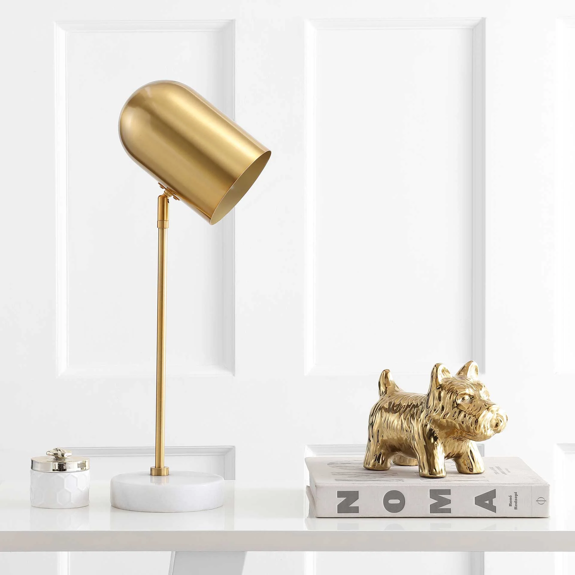 Cherish Table Lamp Brass Gold/White - Image 3