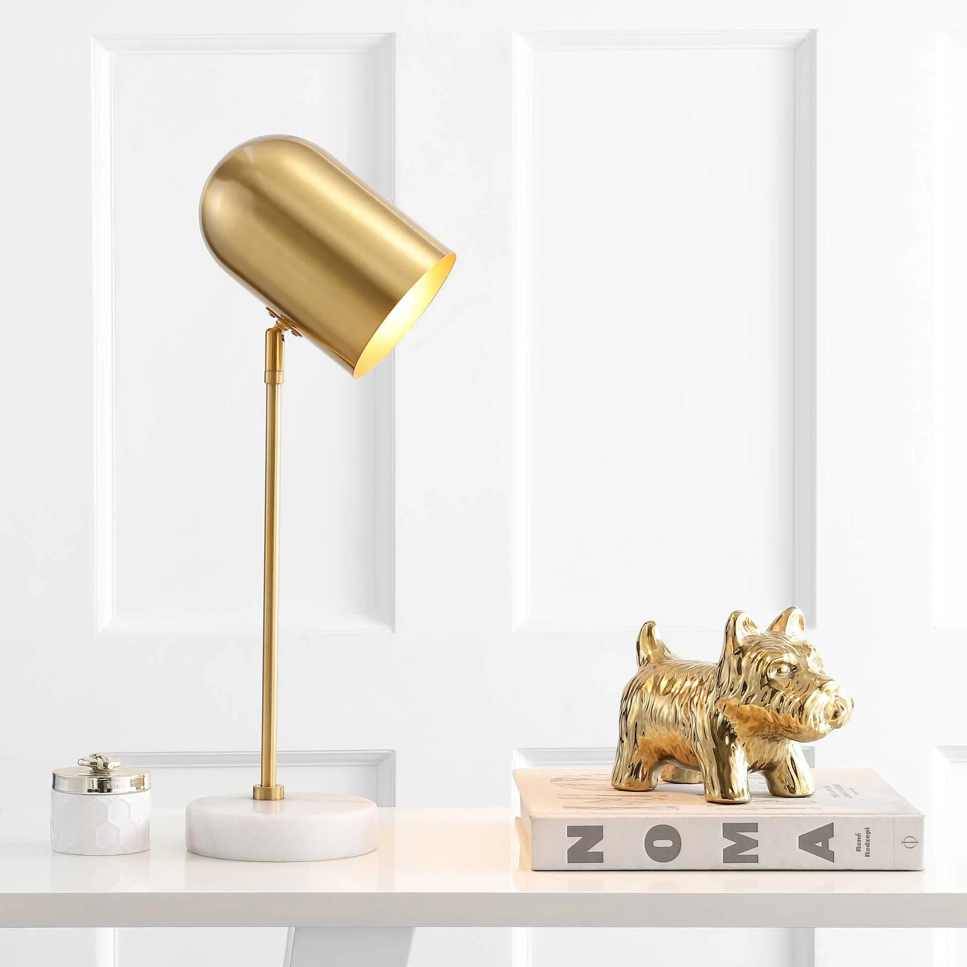 Cherish Table Lamp Brass Gold/White - Image 4