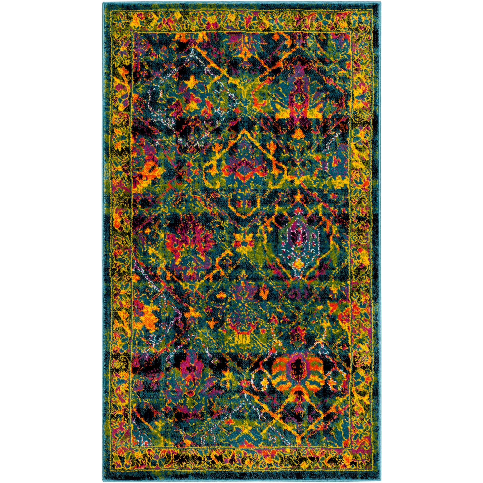 Cherokee Black/Blue Area Rug - Image 3