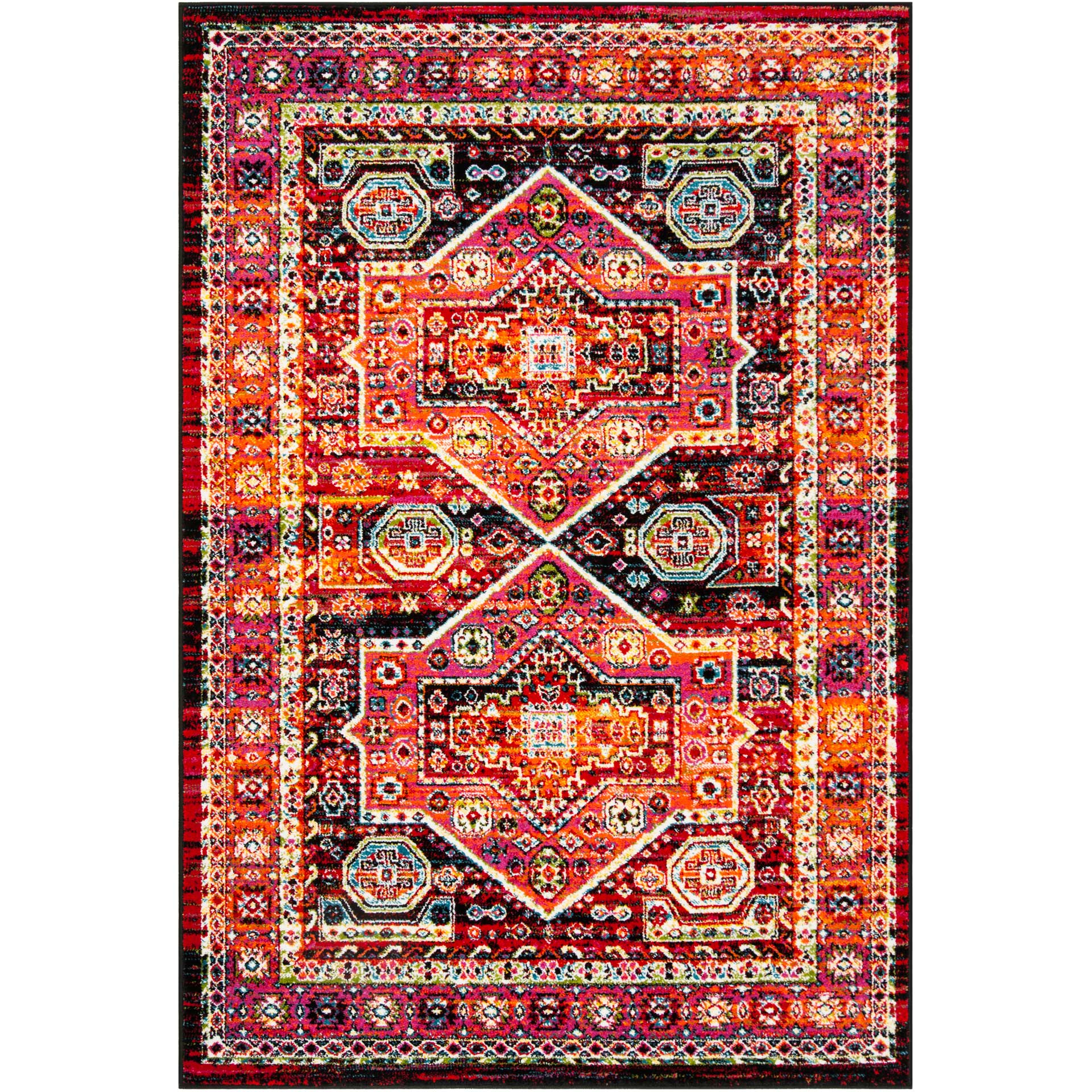 Cherokee Black/Orange Area Rug - Image 2
