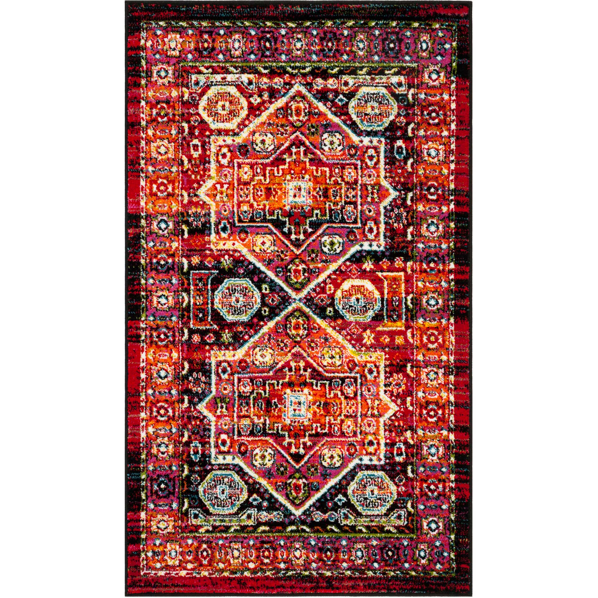 Cherokee Black/Orange Area Rug - Image 3